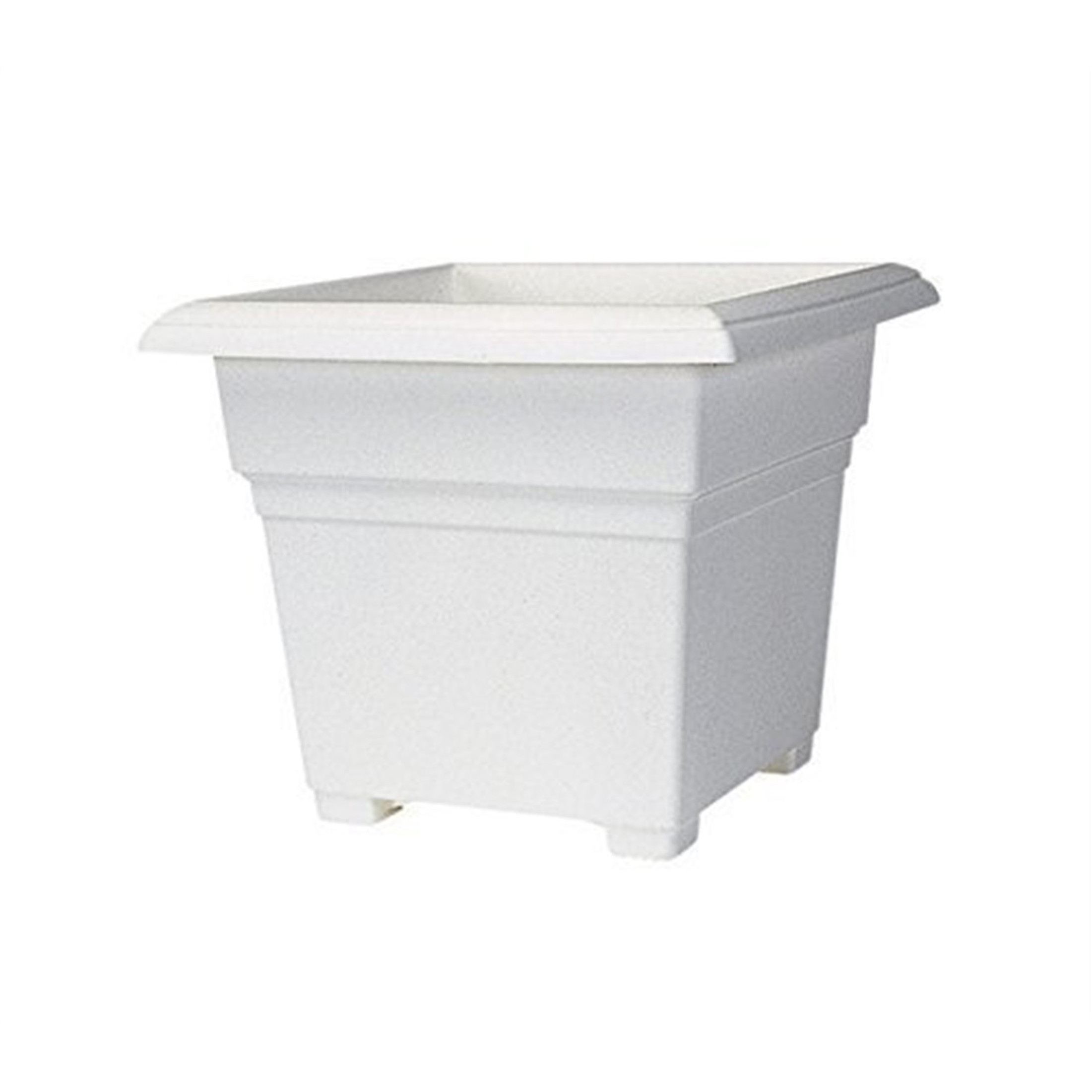 Novelty Countryside Square Tub Planter, White, 14 Inch