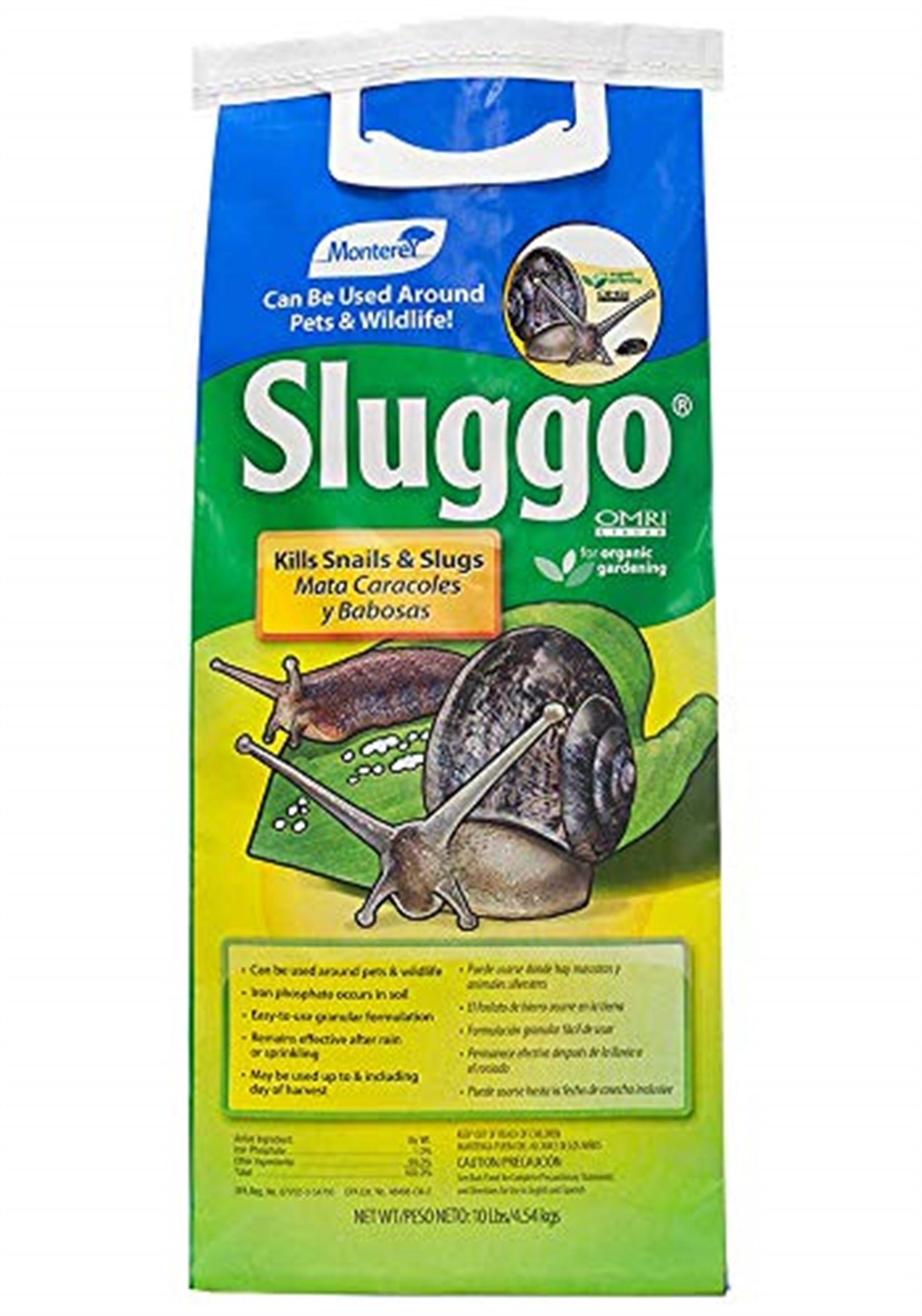 Monterey Sluggo Wildlife and Pet Safe Slug Killer, 10 lb