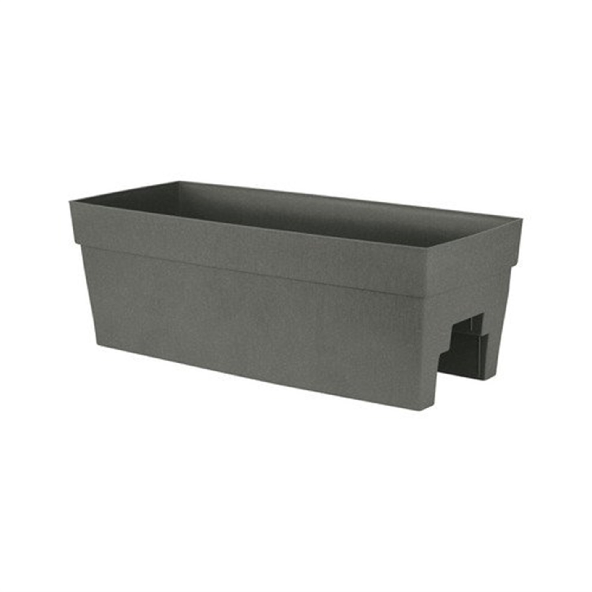 DCN Plastic Self-Watering Harmony Rail Planter, Slate 27"