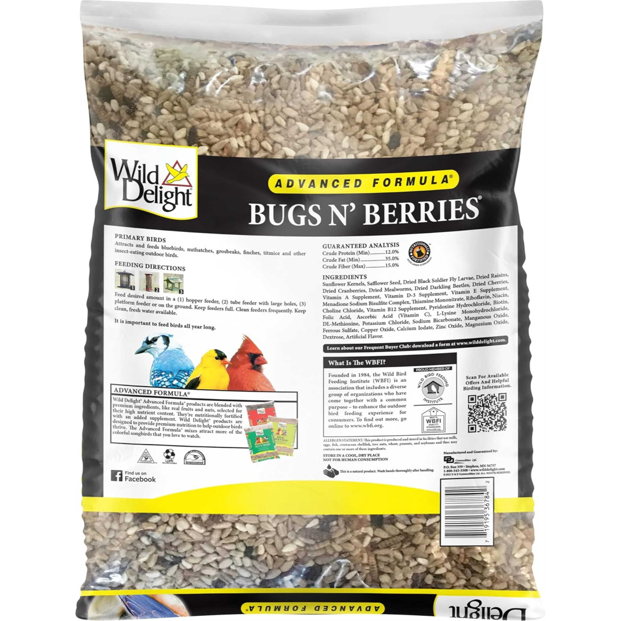 Wild Delight Advanced Formula Bugs N' Berries Wild Bird Food, 4.5lbs