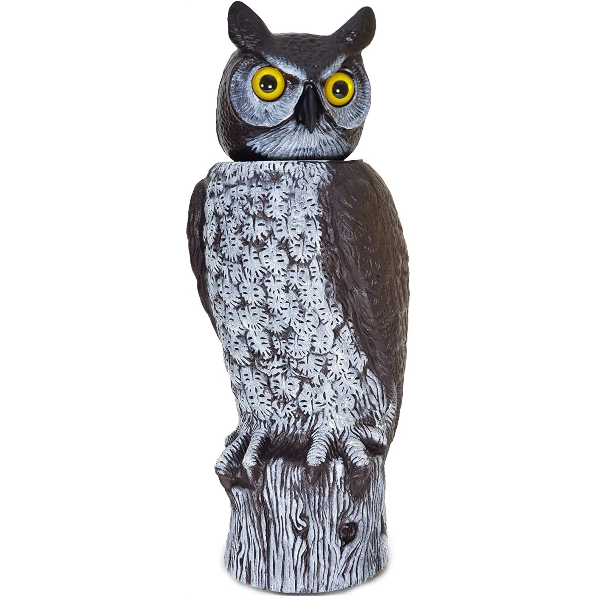 Dalen Owl Realistic Garden Decoy with 360° Rotating Head, 18"