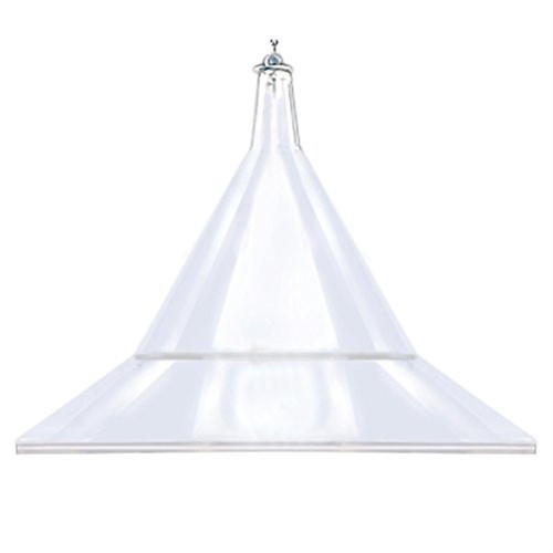 Arundale Mandarin Hanging Squirrel Baffle — Clear Plexiglas Tilt Design — 17" D x 12.5" H