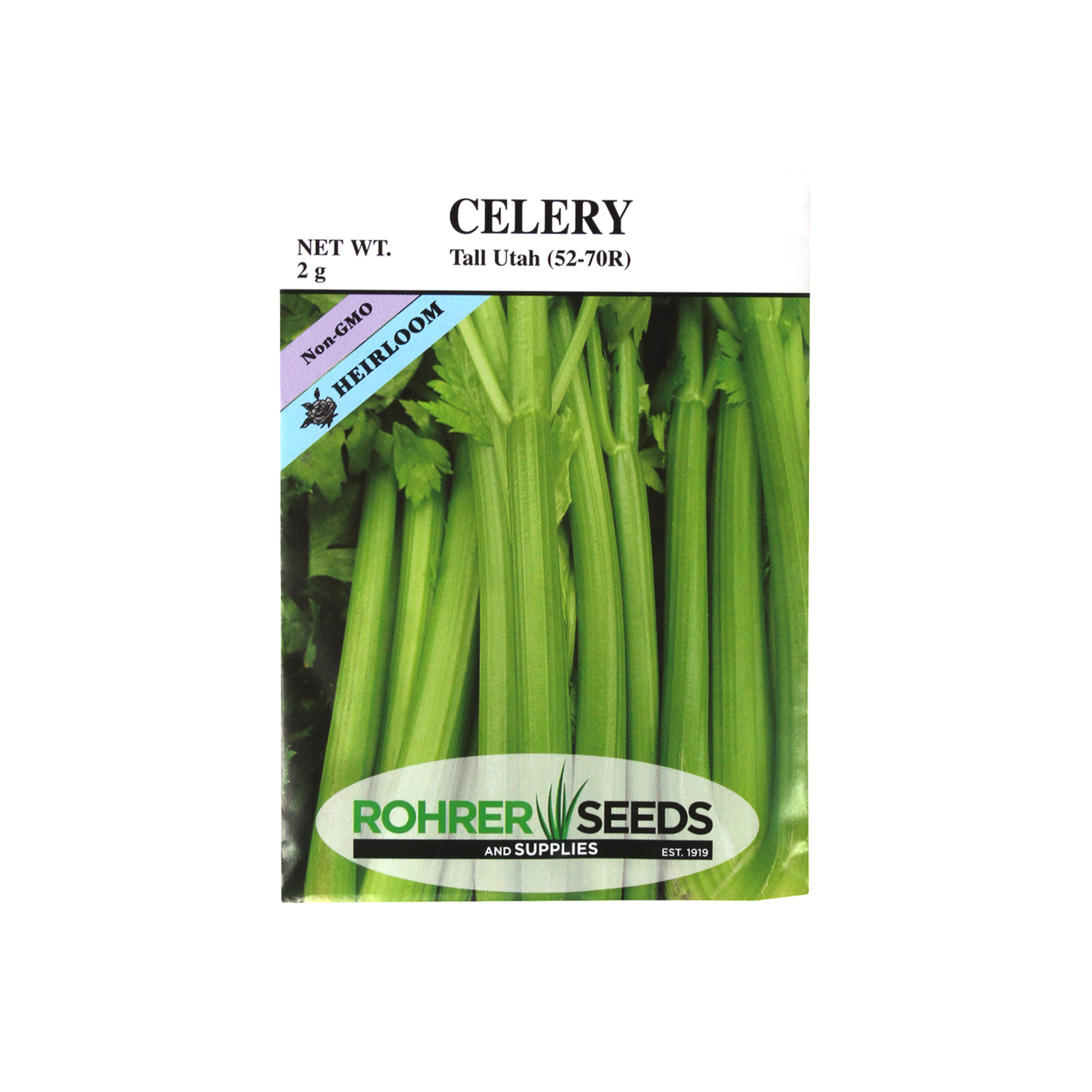 Rohrer Seeds Celery, Tall Utah Heirloom, 2g, Approx 4000 Seeds/Packet