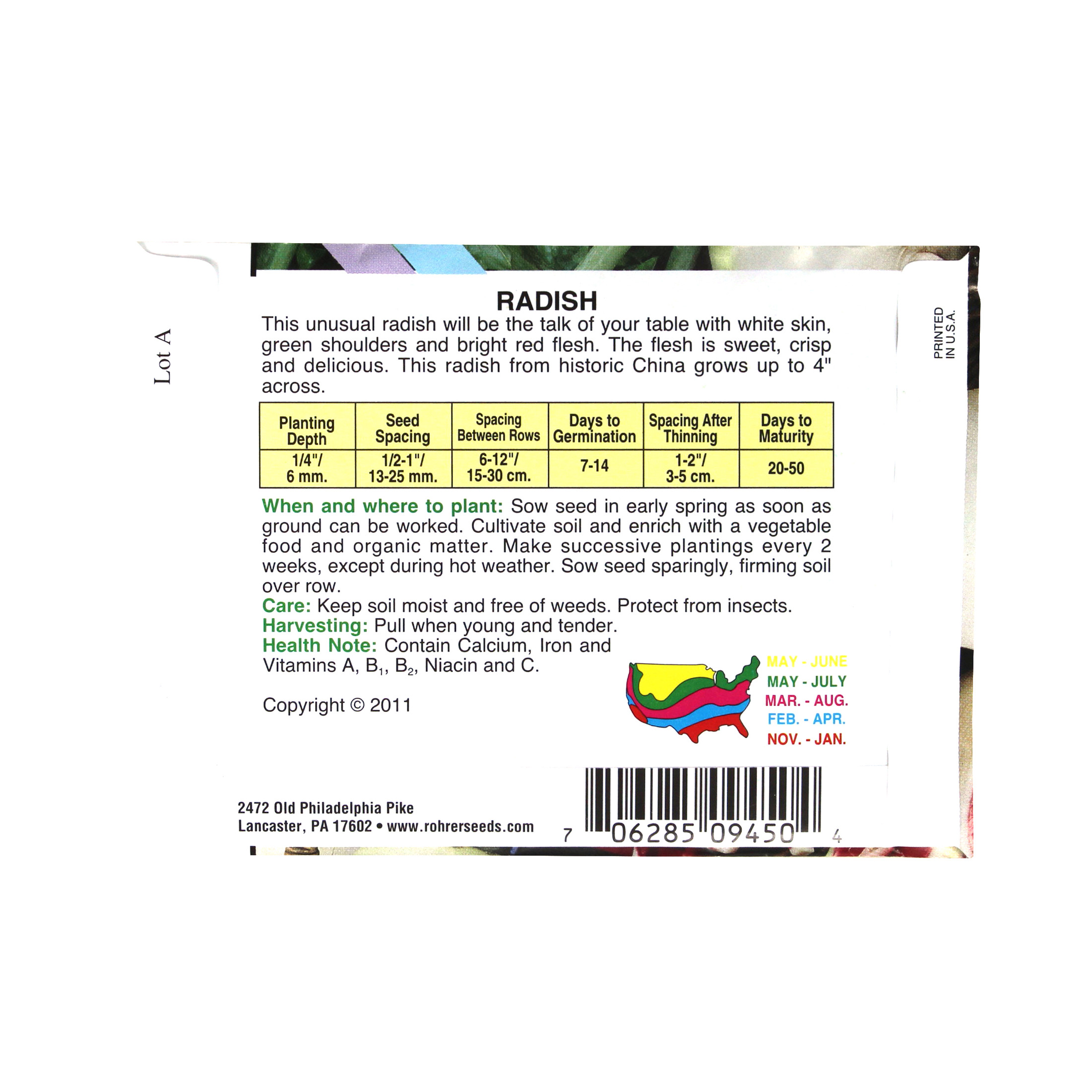 Rohrer Seeds Watermelon Radish