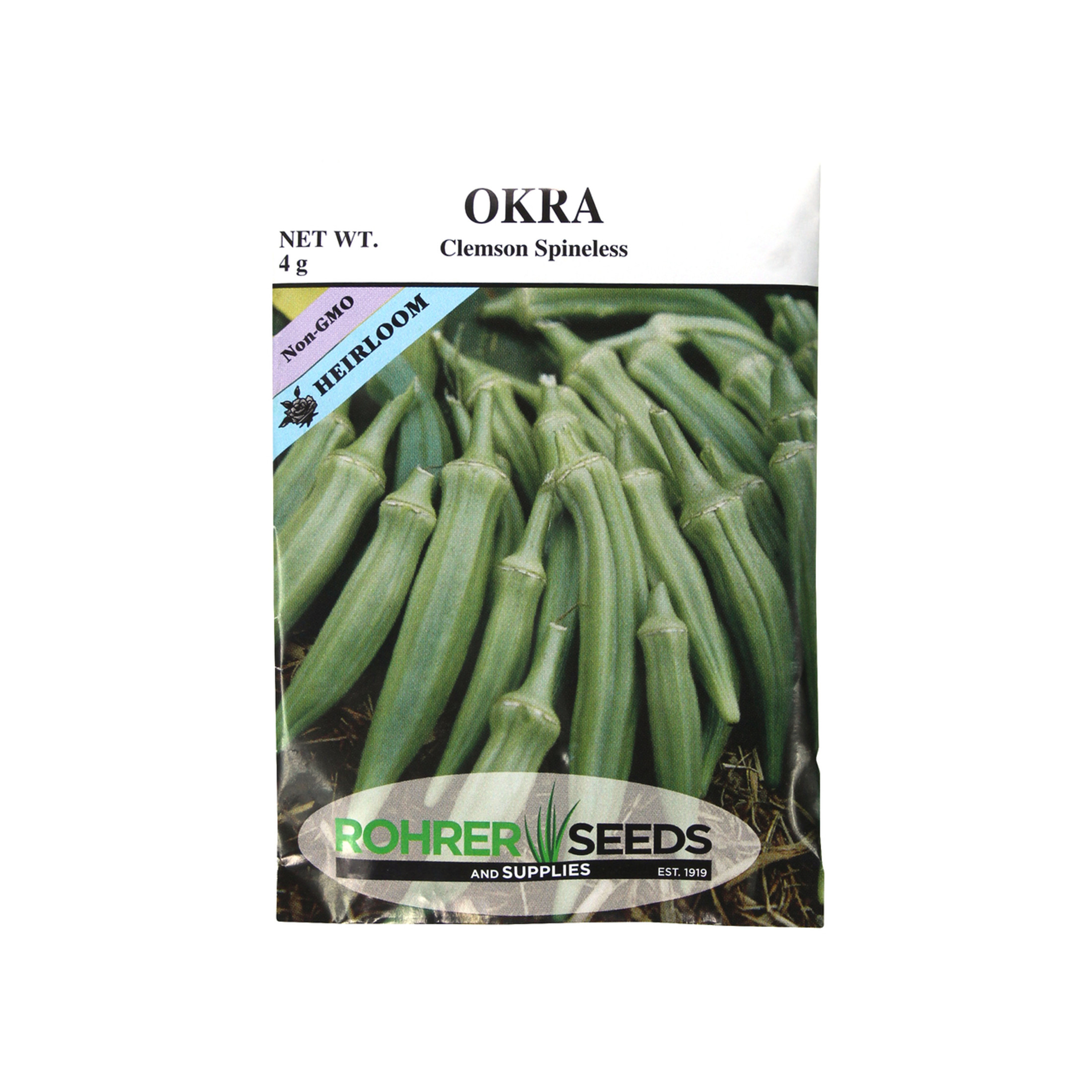 Rohrer Seeds Clemson Spineless Okra
