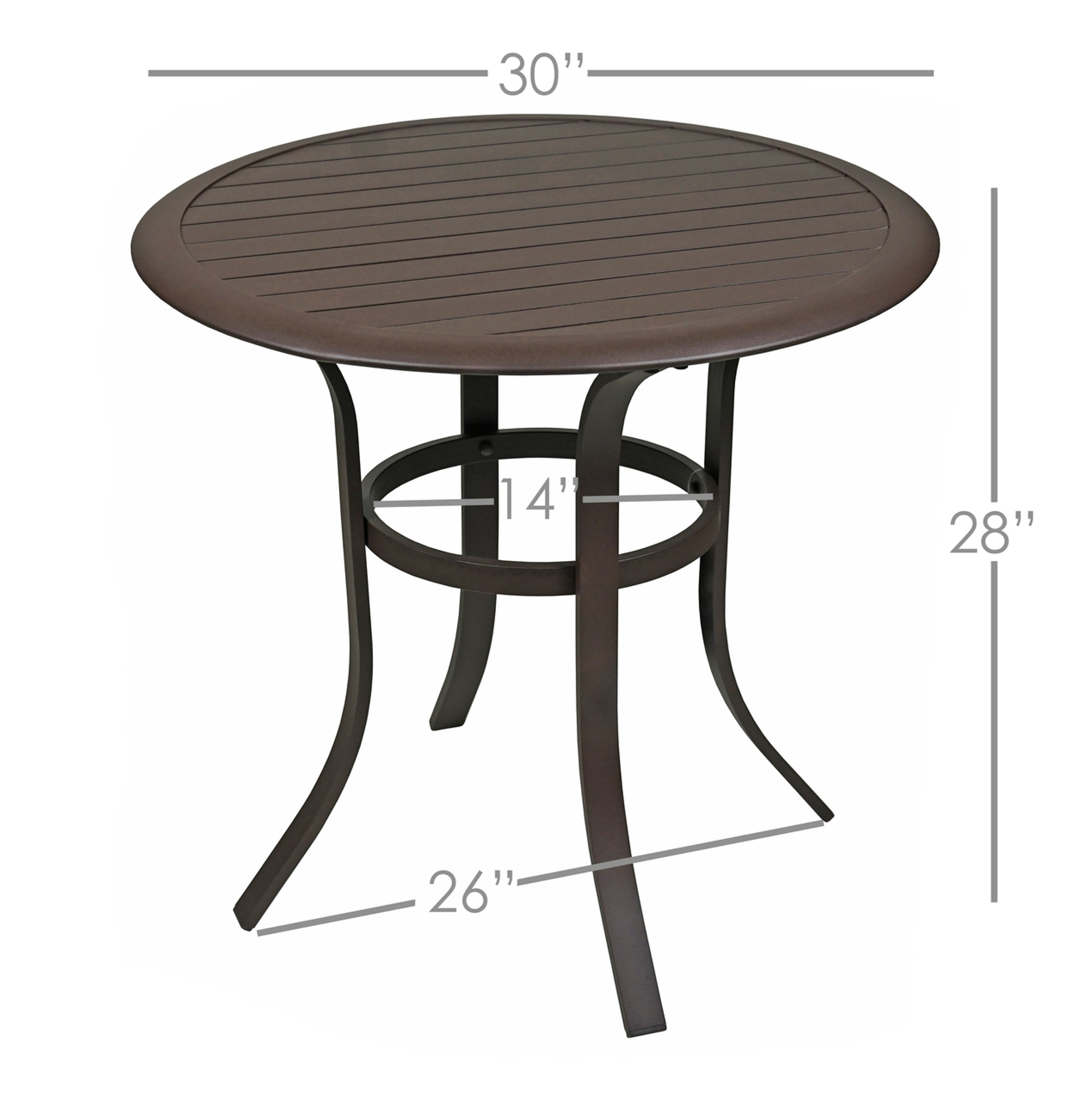 Courtyard Creations Bellevue 3-Piece Swivel Chair Bistro Set - Espresso Brown