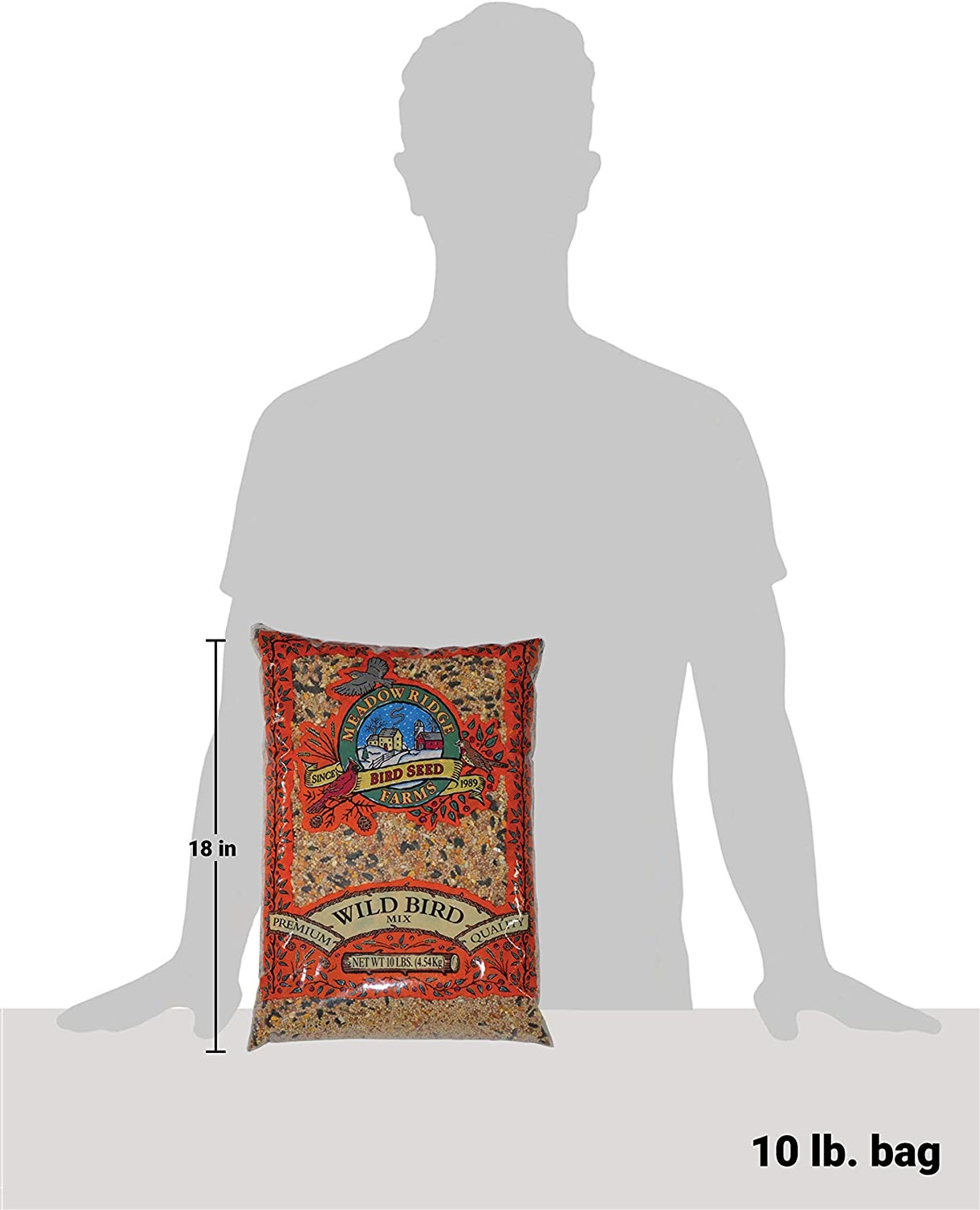 Meadow Ridge Farms (#B202210) Wild Bird Seed Mix, 10-Pound Bag