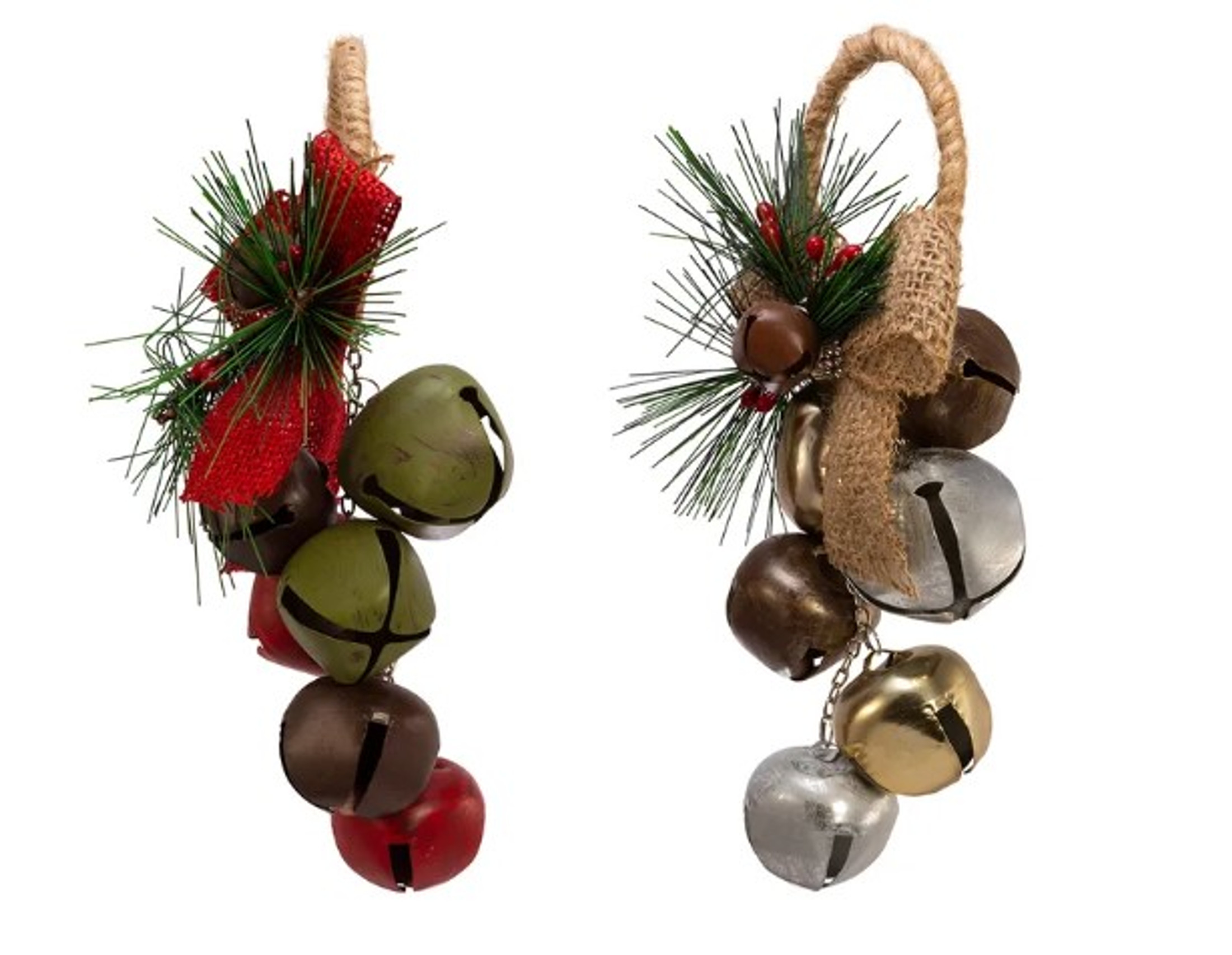 Kurt Adler Metal Grape Bell Door Hanger Ornament (set of 2)