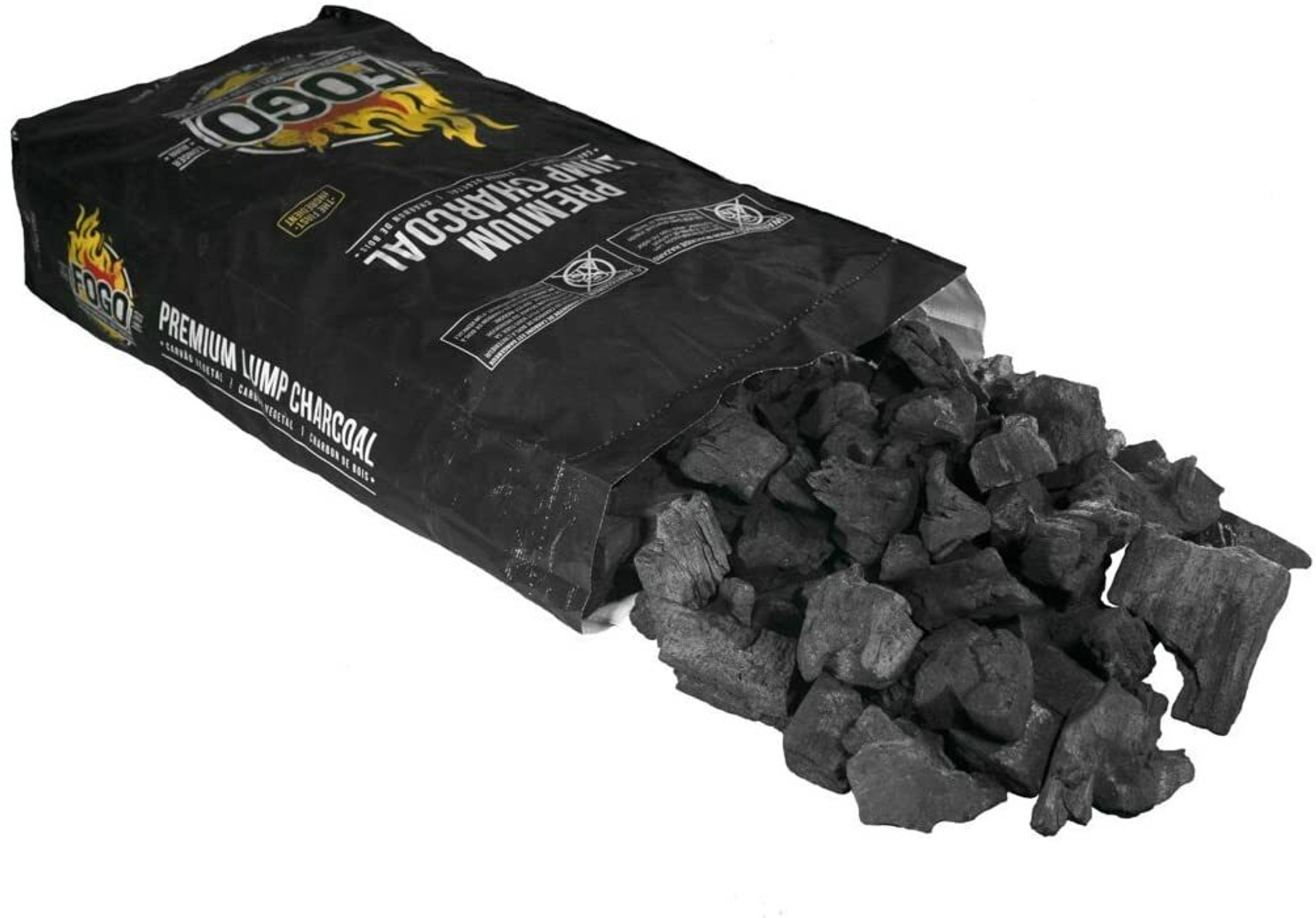 Fogo Premium Hardwood Lump Charcoal Black Bag, 17.6 Pounds