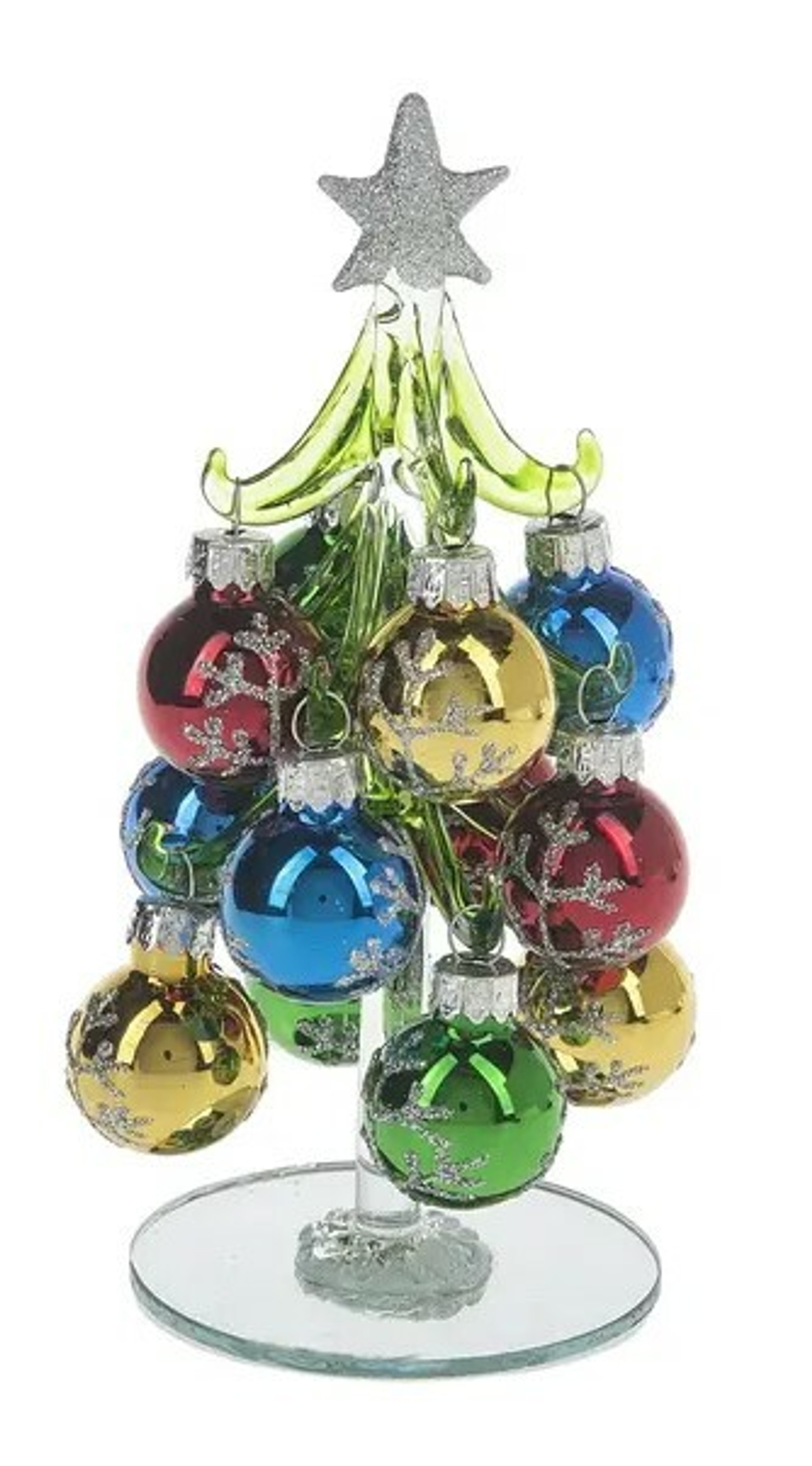 Ganz (#29342) Medium Christmas Trees With Assorted Ball Ornaments, Pack of 3