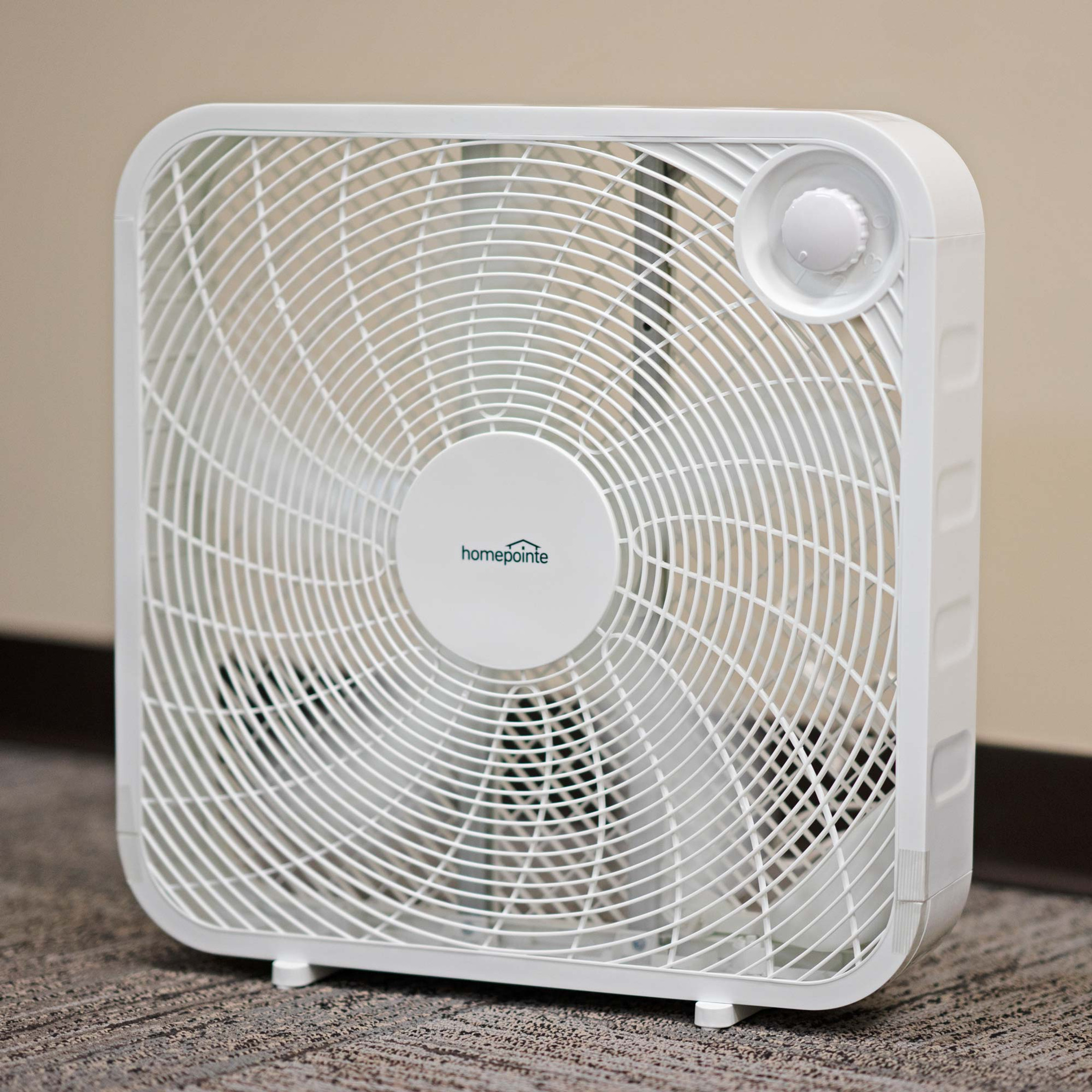 Westpointe (# FB50-16HW) Electric Square Box Fan, White, 20"