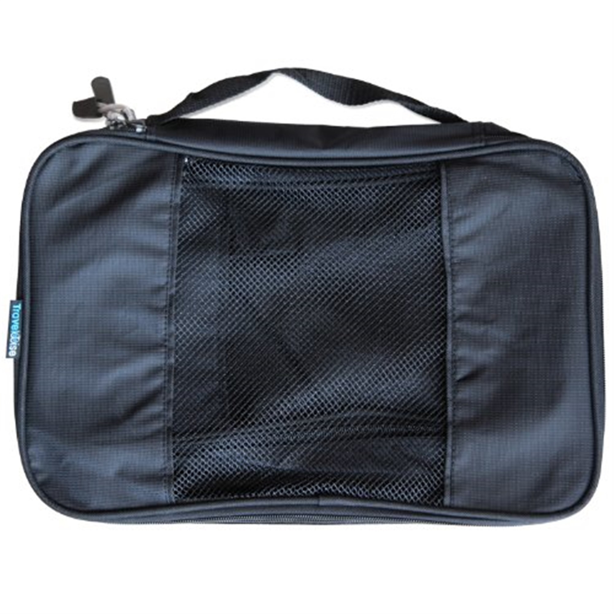 TravelWise Luggage Organizing Packing Cube Set – Zippered Mesh Bags, Black, 3 Sizes