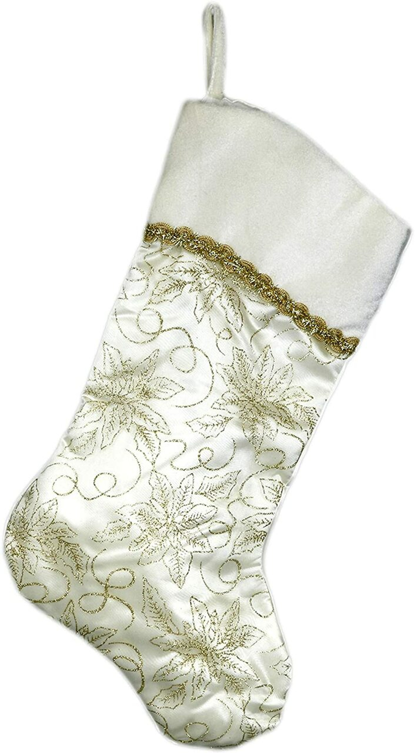 Long Hah Tai Embroidery Christmas Stockings, Assortment (Pack of 2)