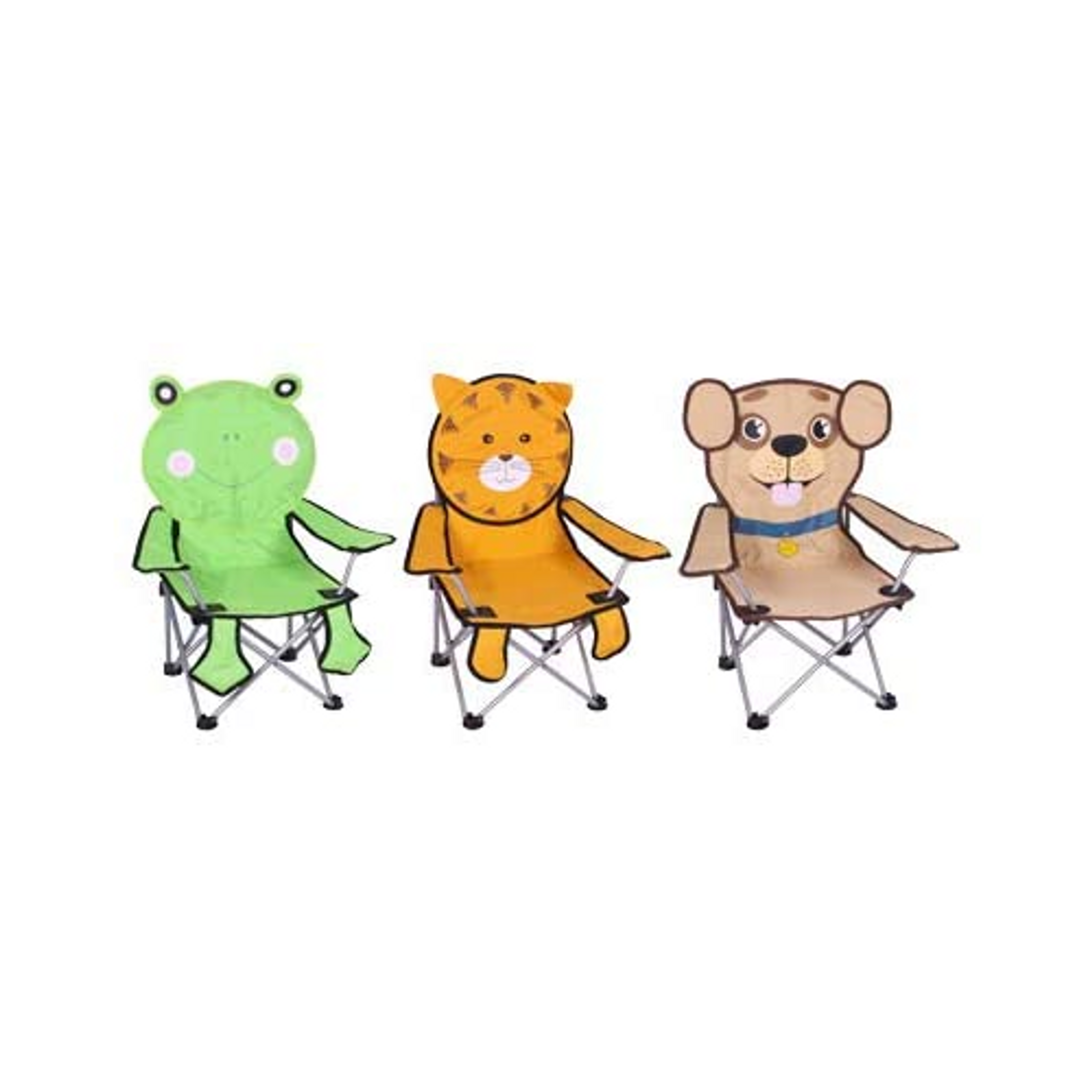FSC Children's Animal Folding Quad Chair w/ Carrying Case, Set of 3