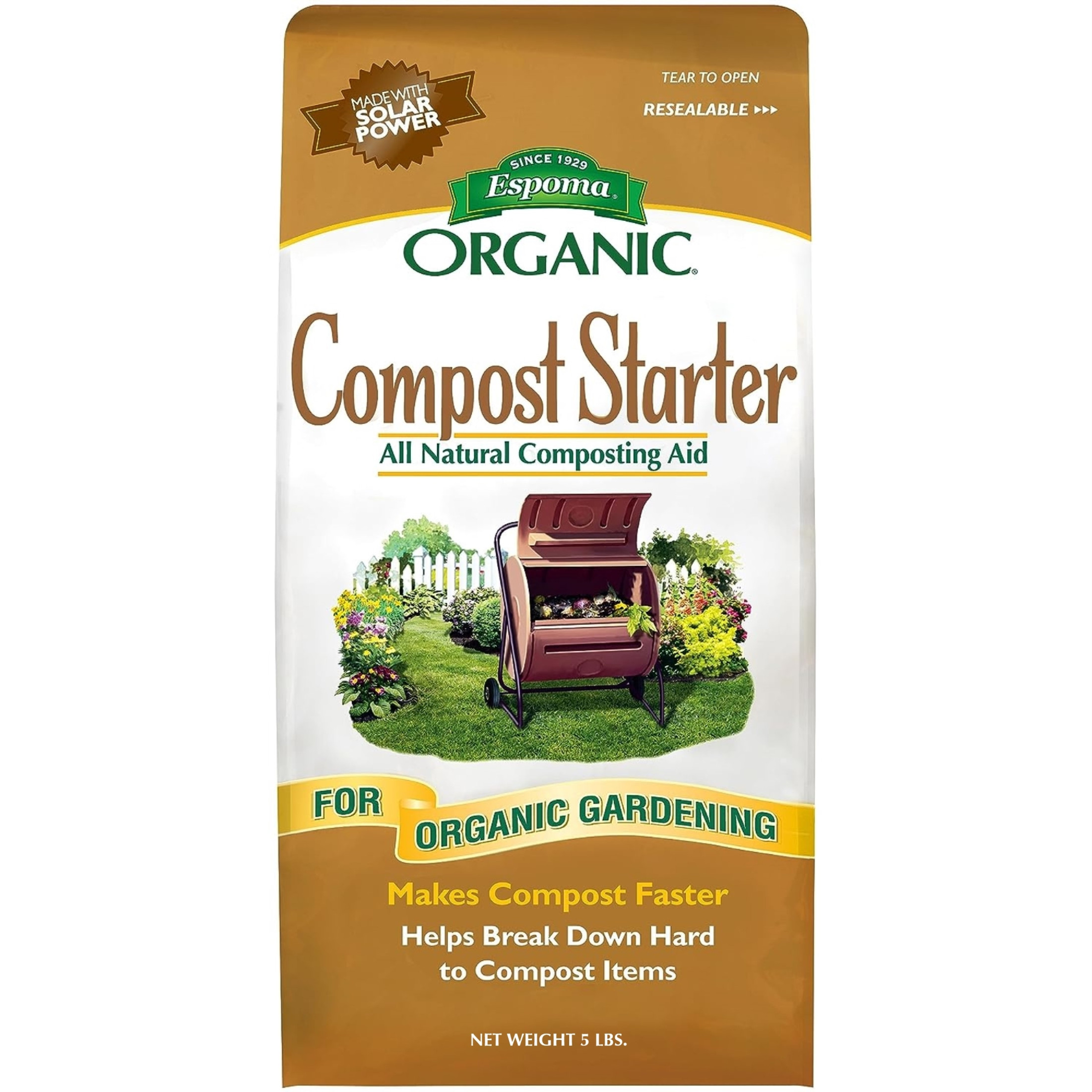 Espoma Organic All Natural Compost Starter Composting Aid, for Organic Gardening, Makes Composting Faster, 4lbs