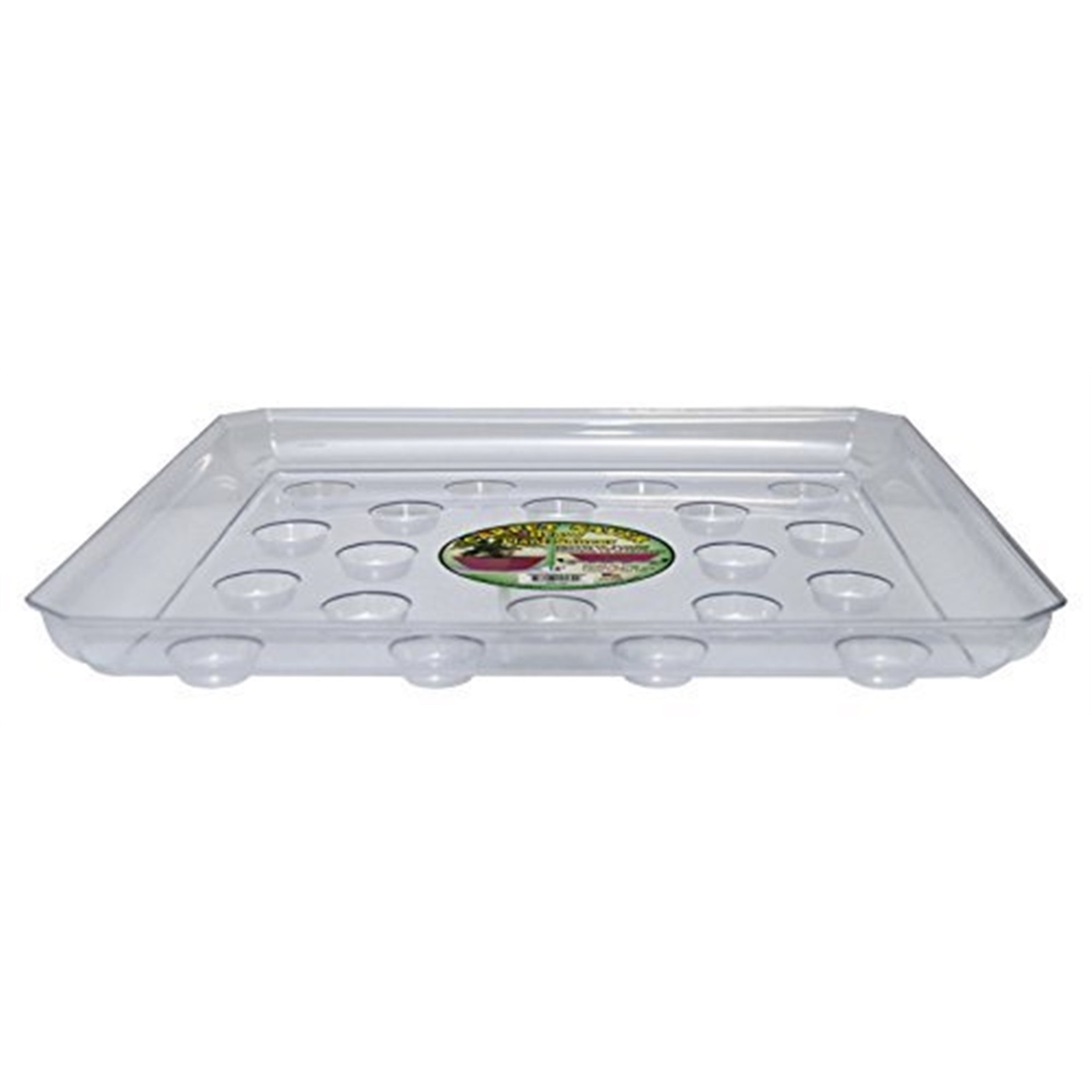 Curtis Wagner Plastics Designer Series Heavy Gauge Saucer, Square, Clear, 14in