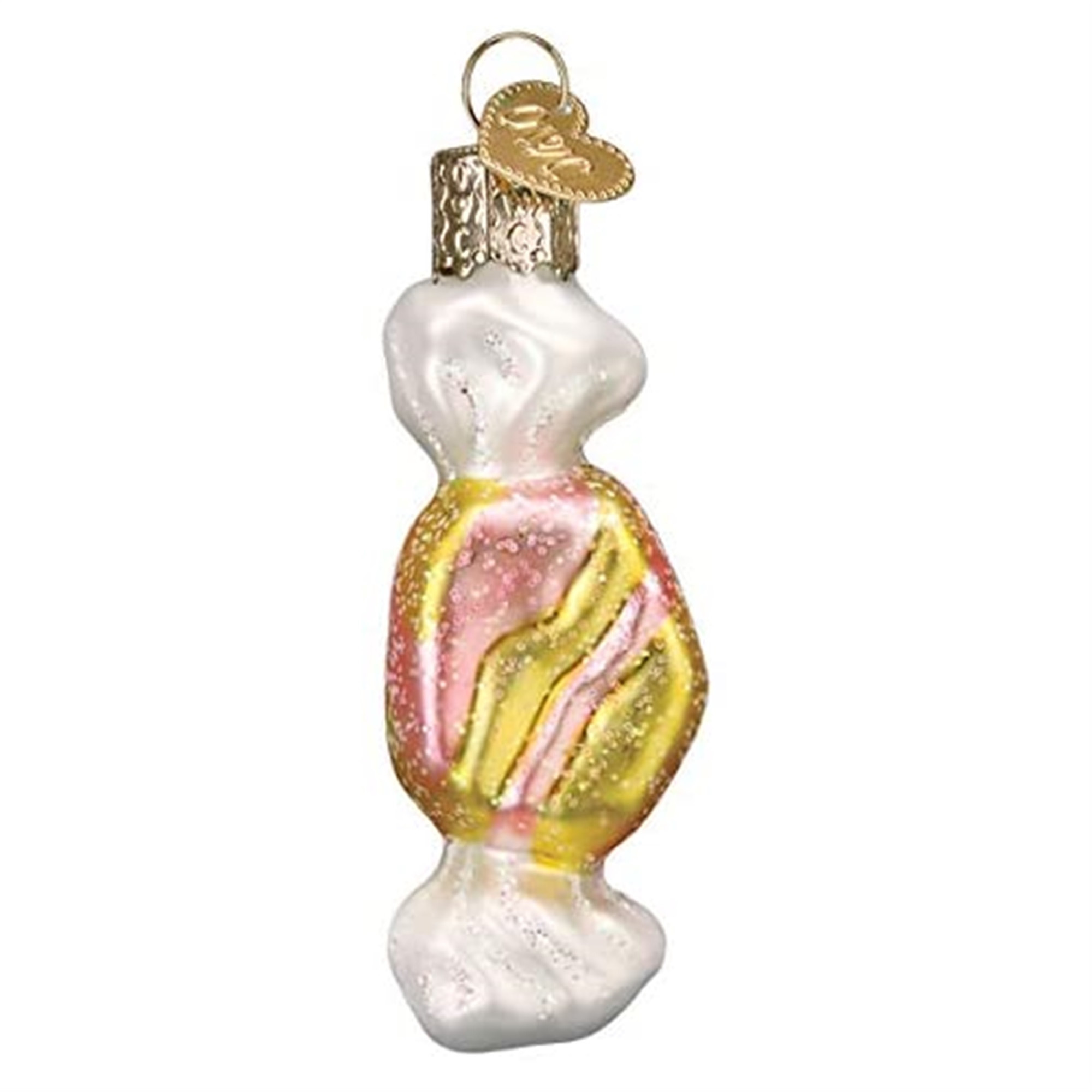 Old World Christmas Glass Blown Ornament with OWC Gift Box, Salt Water Taffy (Pack of 3)