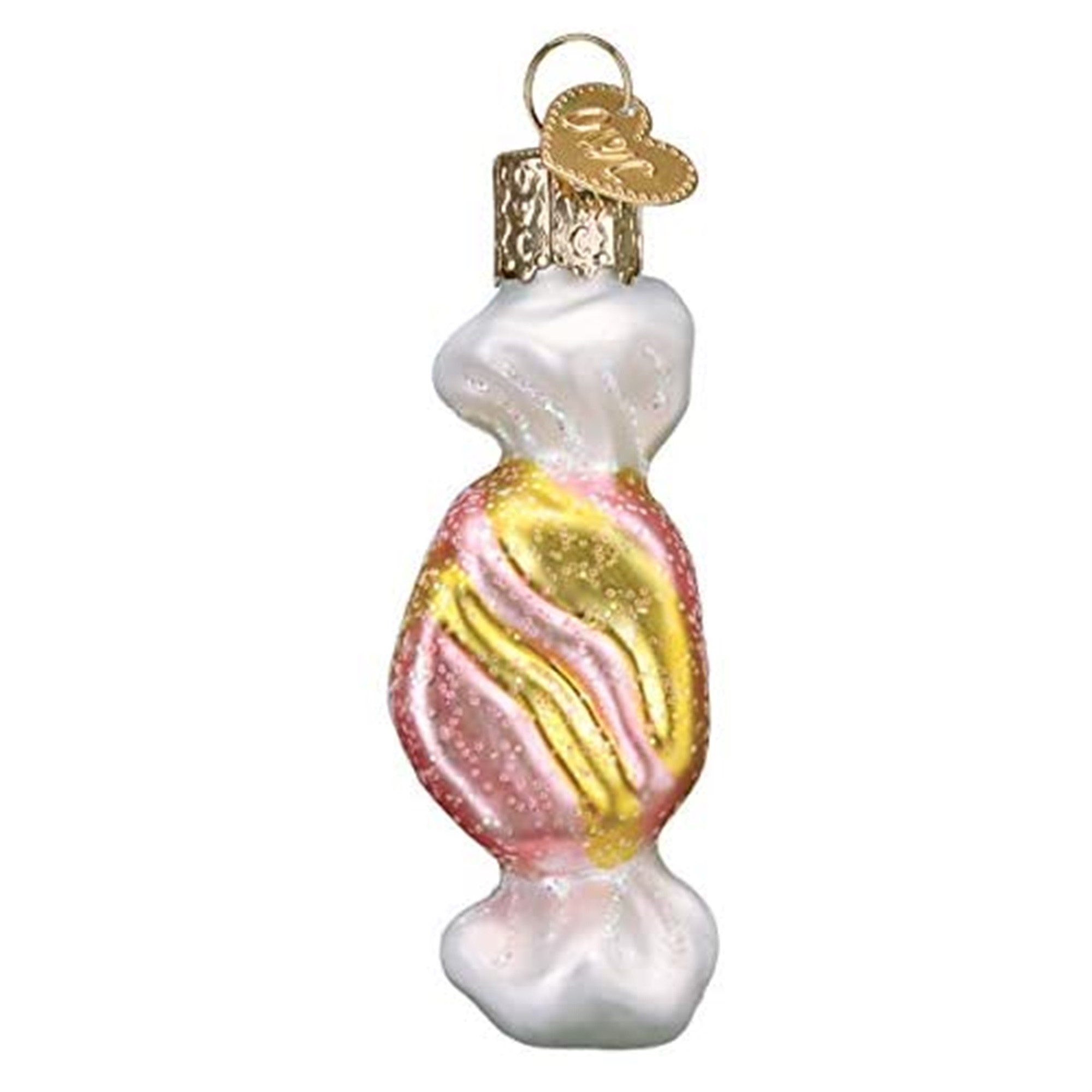 Old World Christmas Glass Blown Ornament with OWC Gift Box, Salt Water Taffy (Pack of 3)