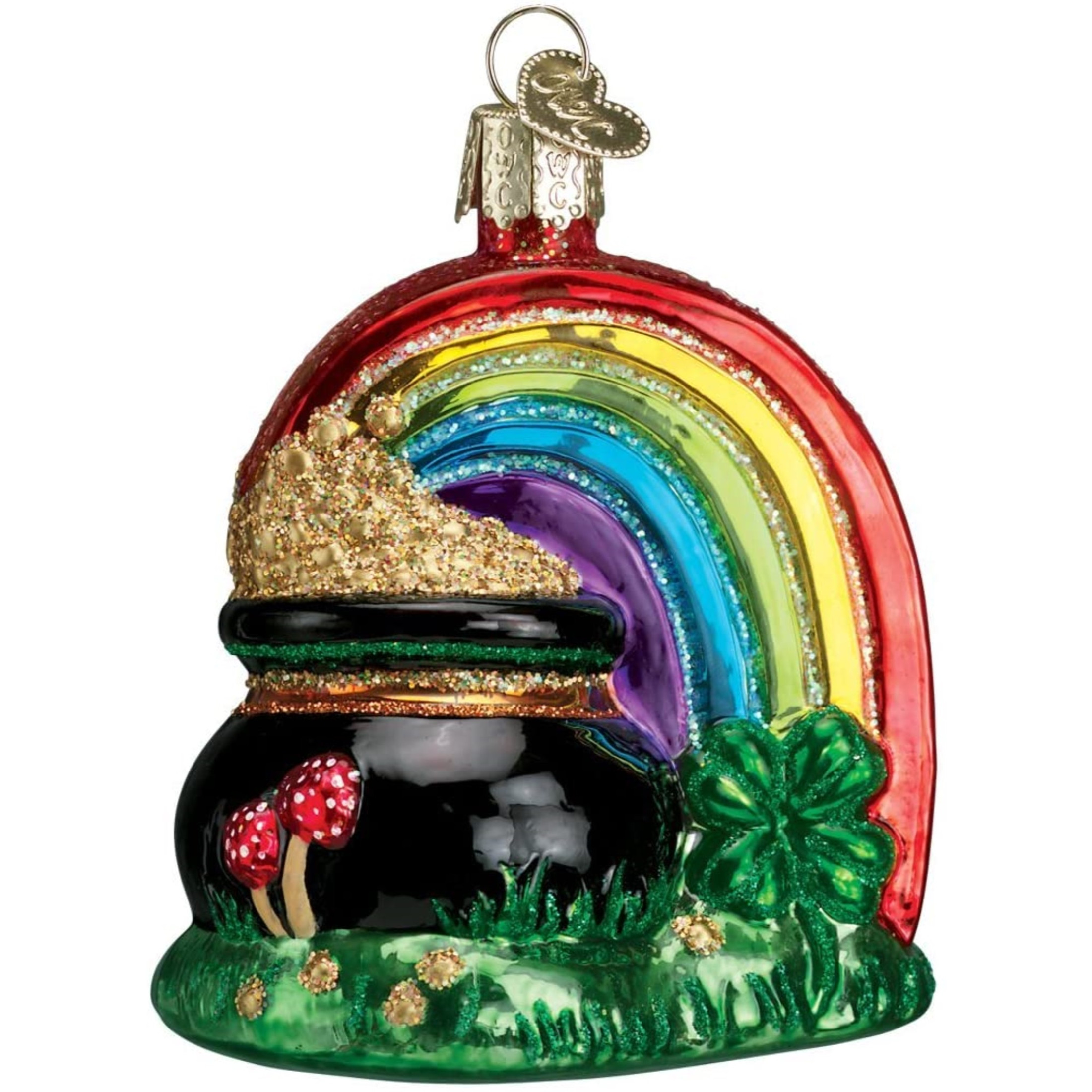 Old World Christmas Glass Blown Ornament for Christmas Tree, Pot of Gold (With OWC Gift Box)