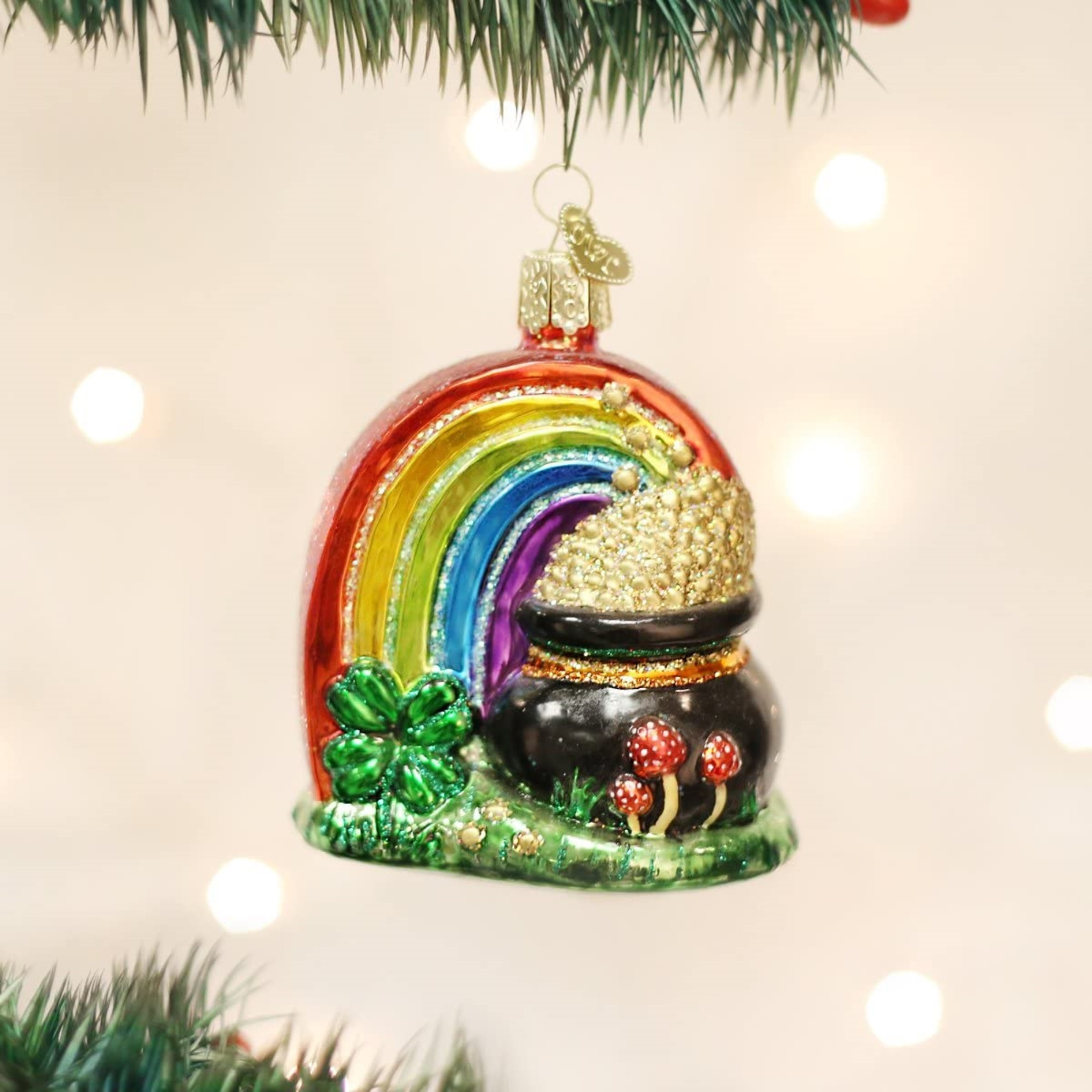 Old World Christmas Glass Blown Ornament for Christmas Tree, Pot of Gold (With OWC Gift Box)