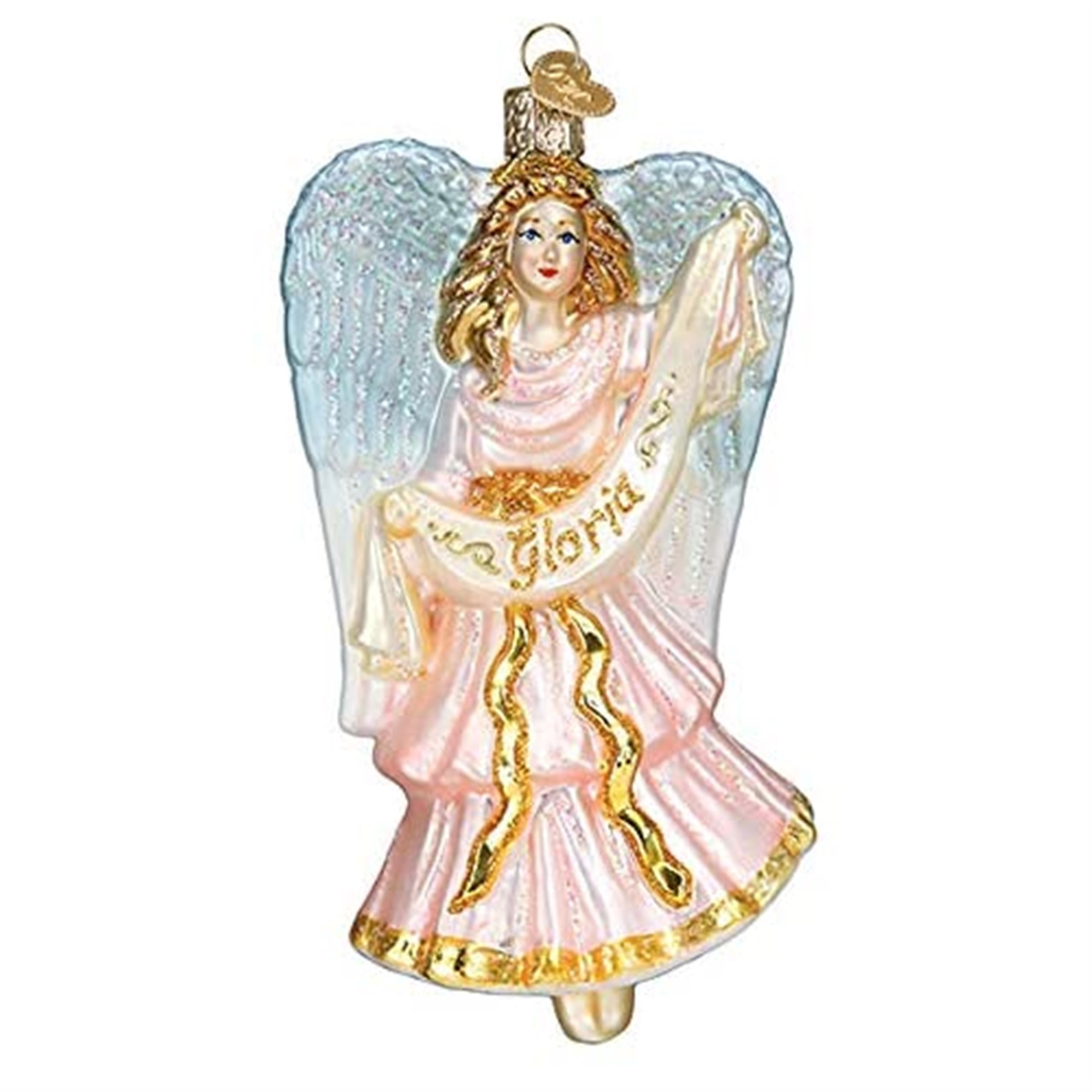 Old World Christmas Glass Blown Ornament For Christmas Tree, Nativity Angel