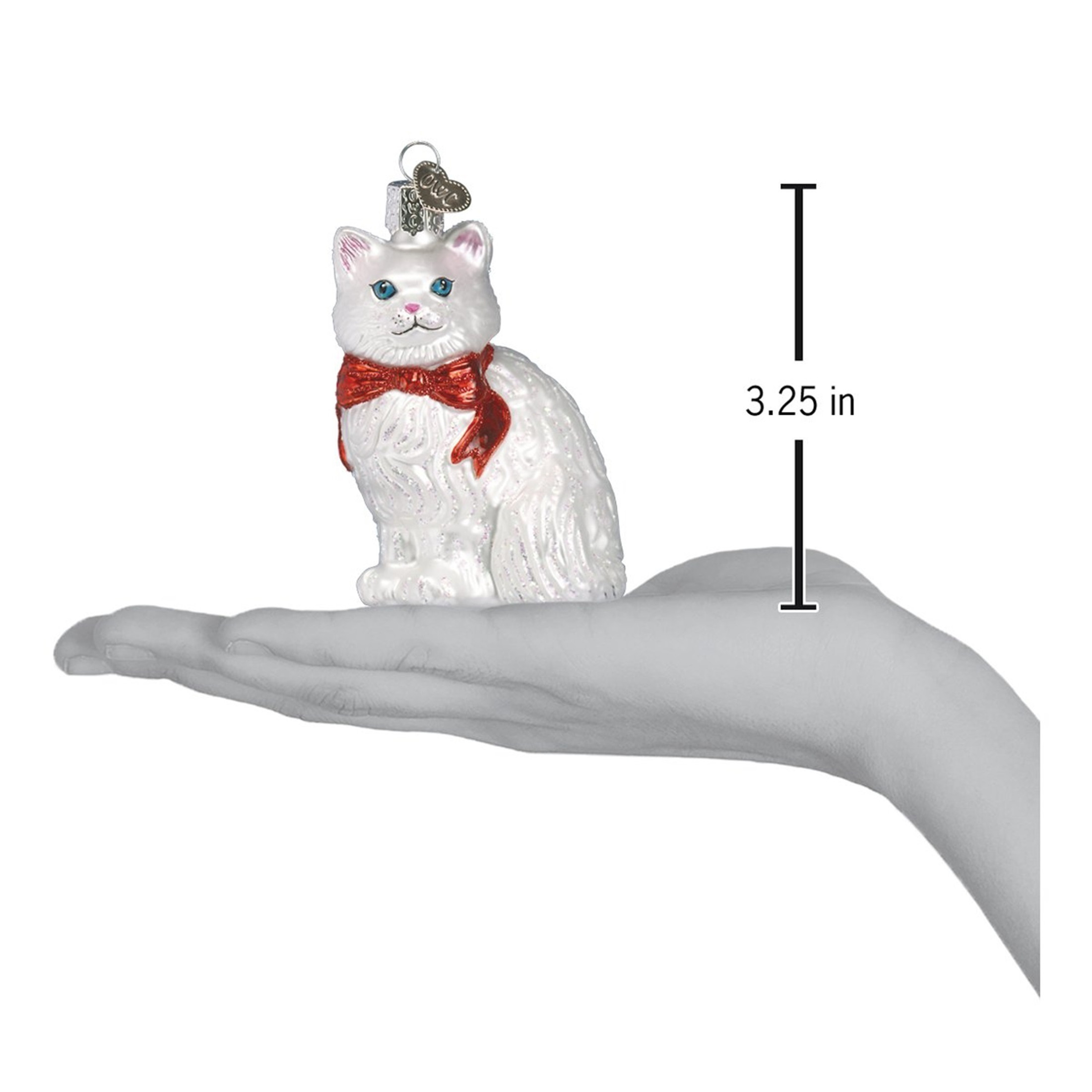 Old World Christmas Glass Blown Ornament for Christmas Tree, Princess Kitty