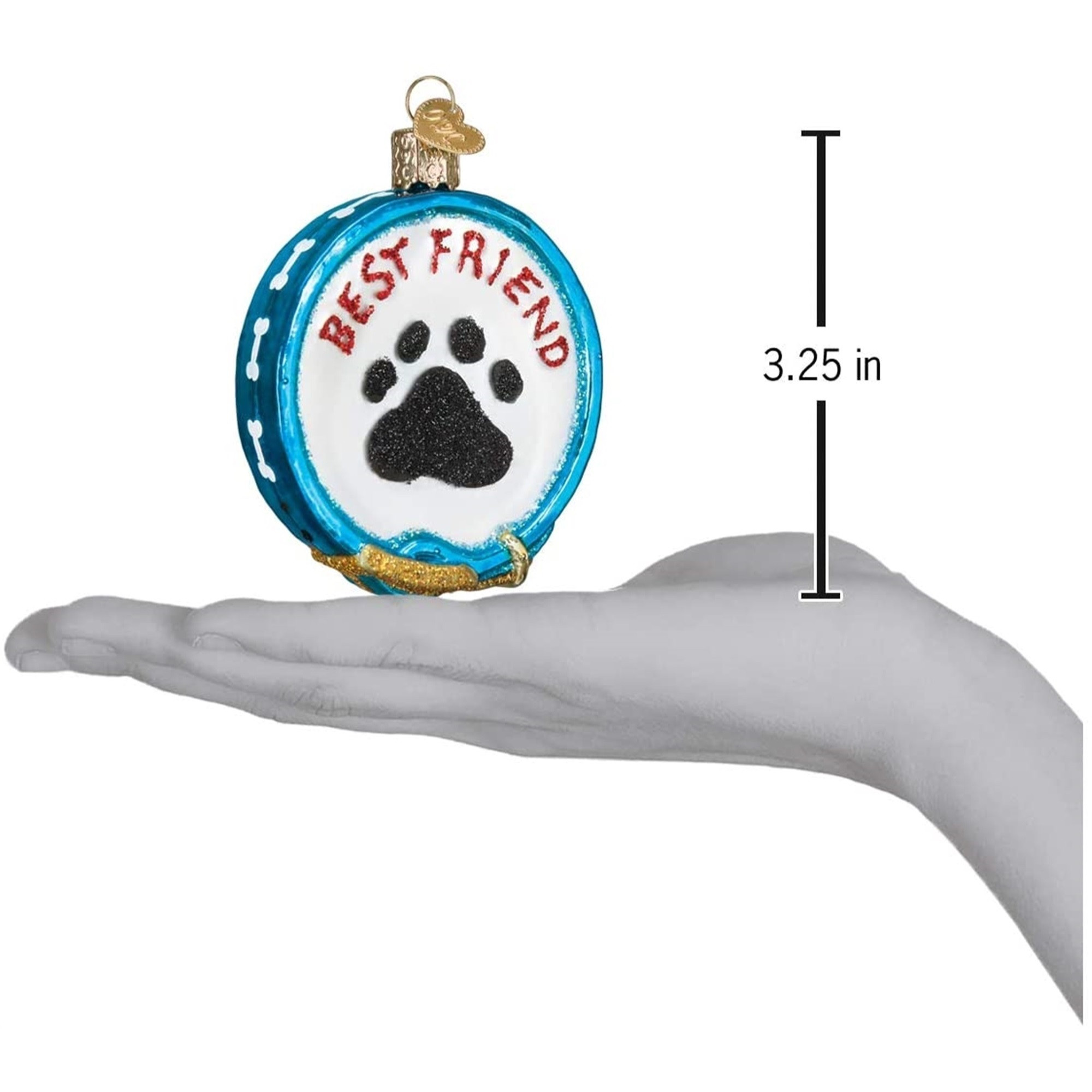 Old World Christmas Glass Blown Ornament for Christmas Tree, Dog Collar