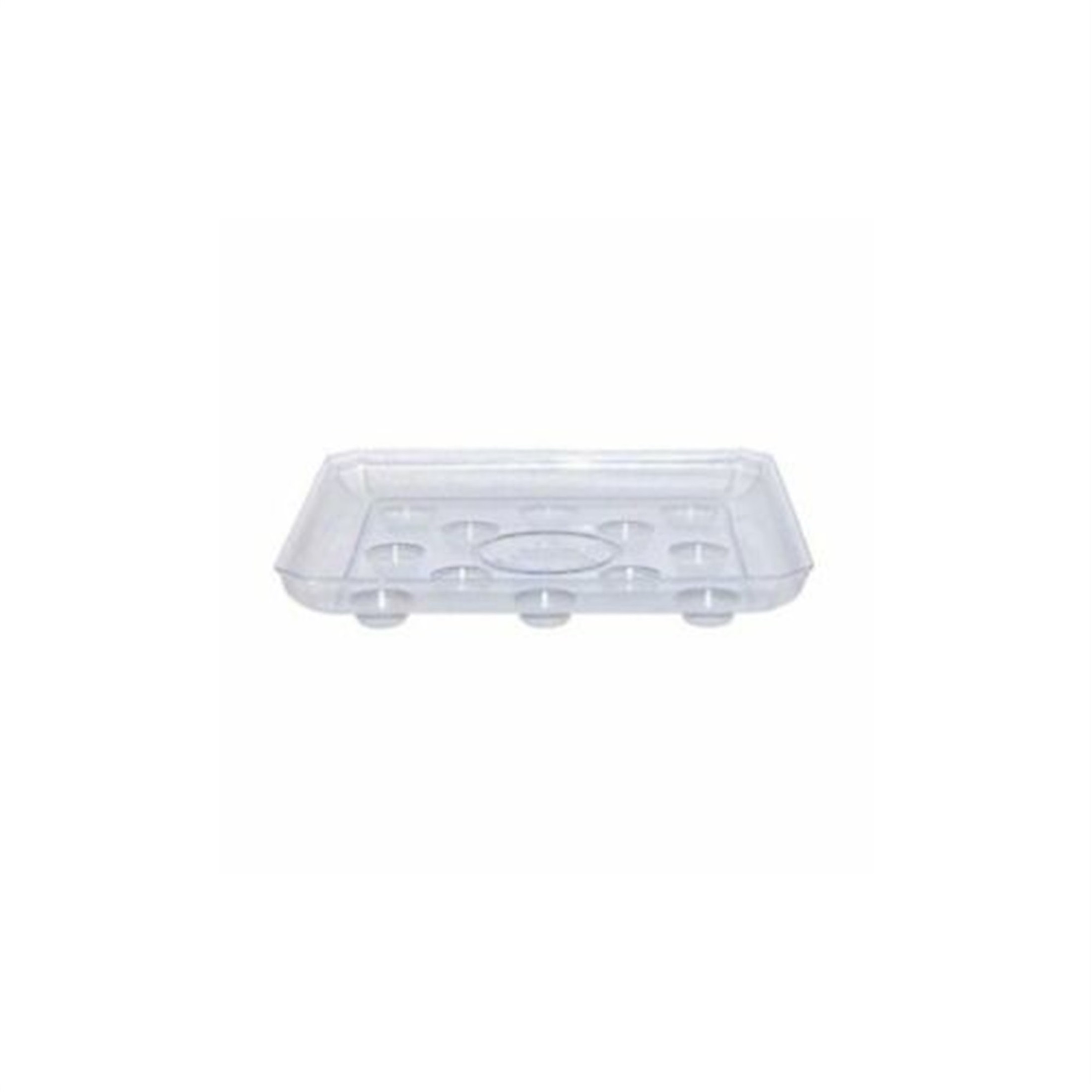 Curtis Wagner Clear Carpet Saver Heavy Duty Square Plant Saucer, 16"