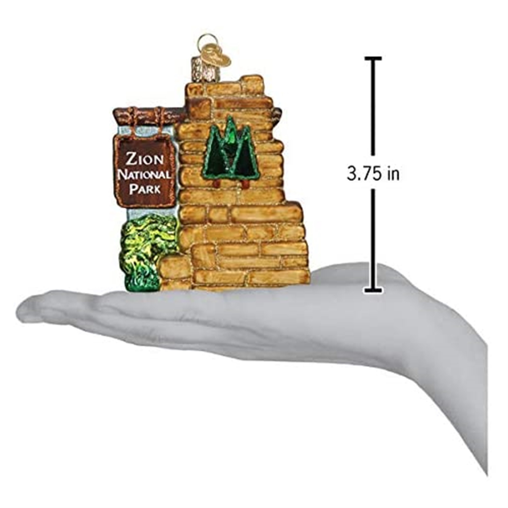 Old World Christmas Glass Blown Ornament for Christmas Tree, Zion National Park