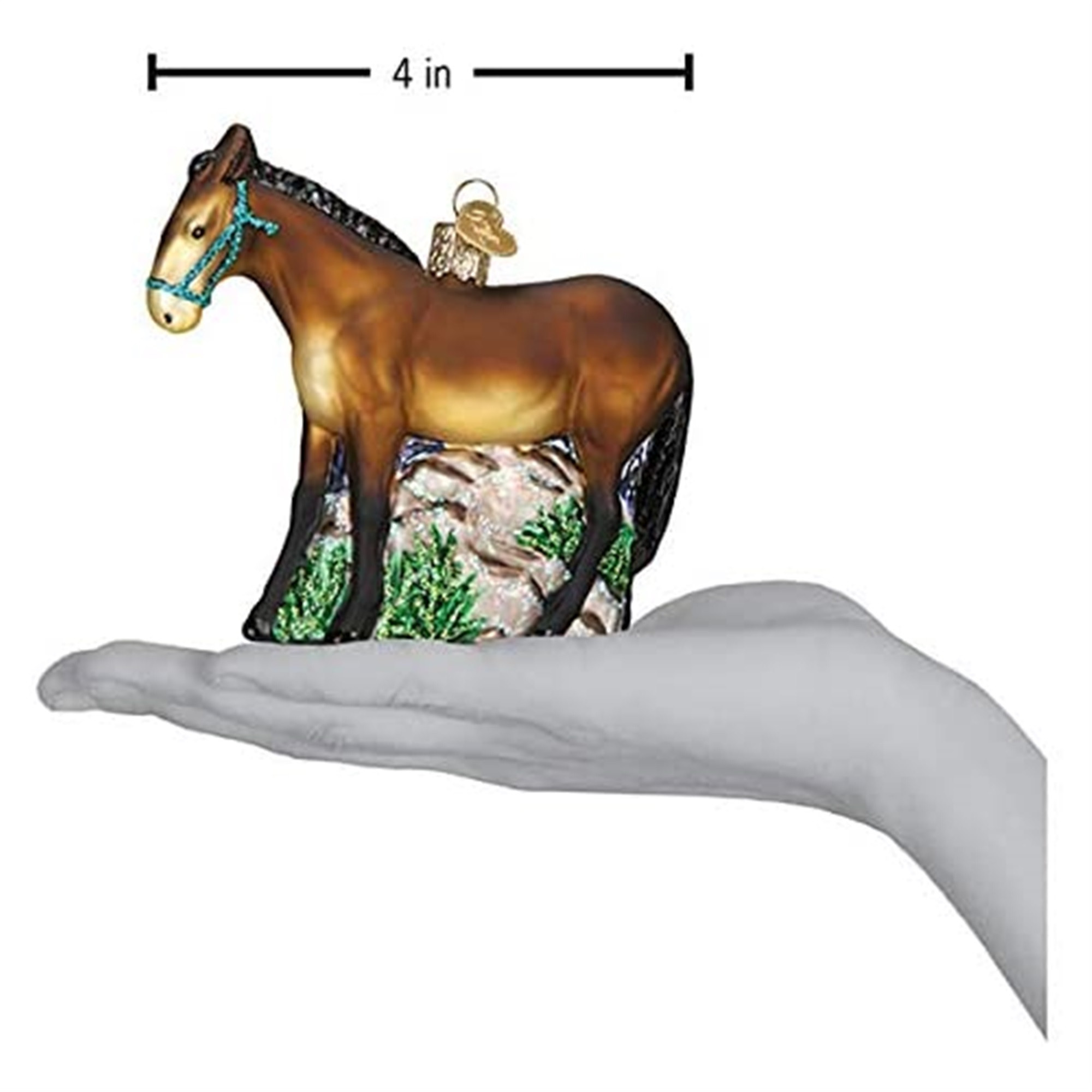 Old World Christmas Blown Glass Ornament for Christmas Tree, Mule