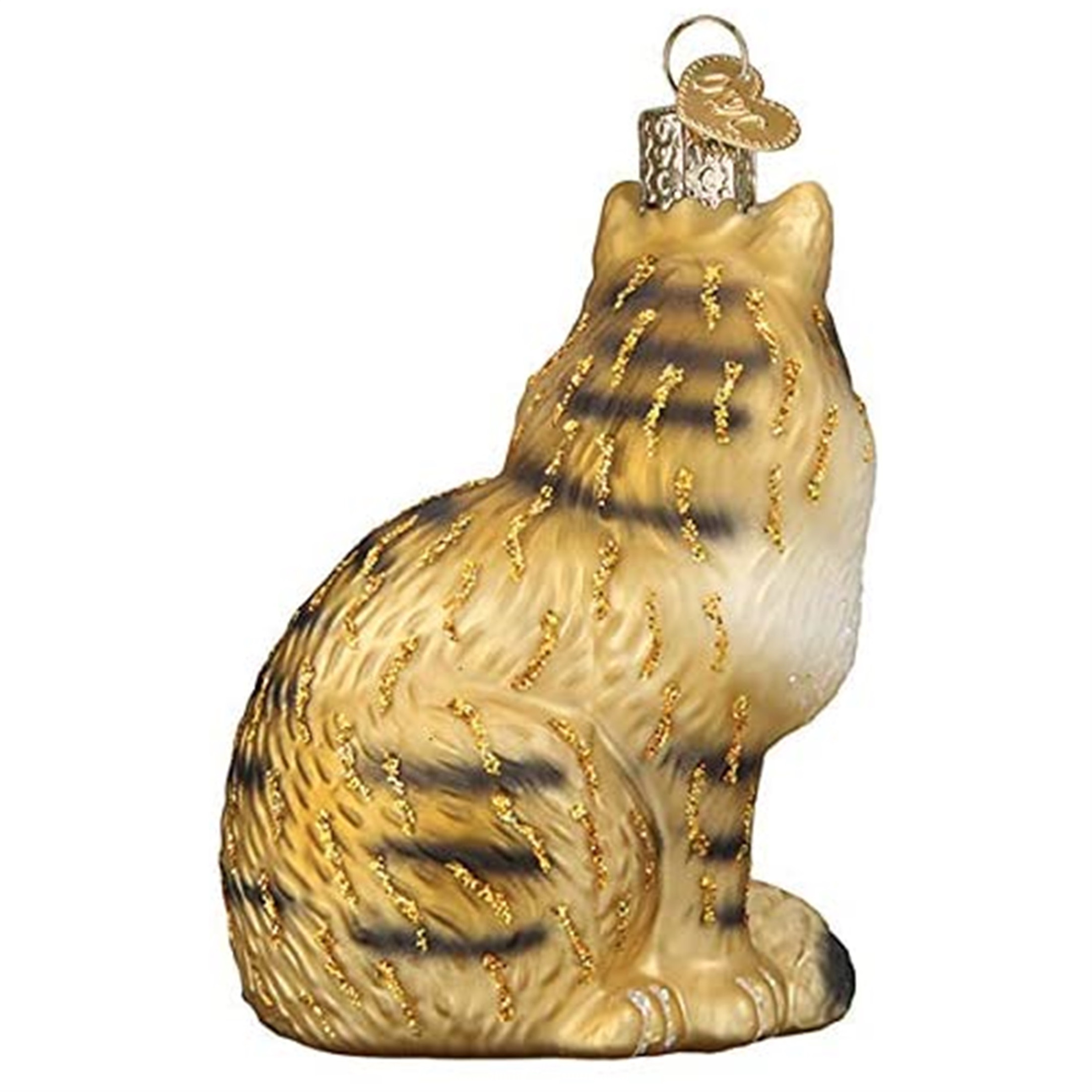 Old World Christmas Glass Blown Ornament, Maine Coon Cat (With OWC Gift Box)