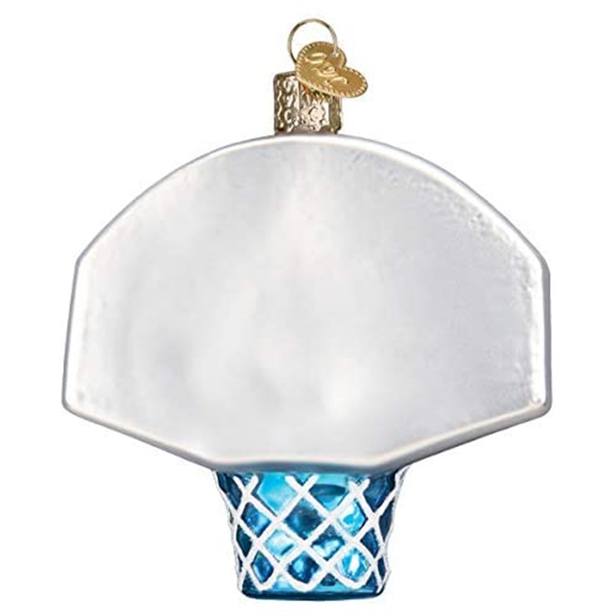 Old World Christmas Glass Blown Ornament for Christmas Tree, Basketball Hoop
