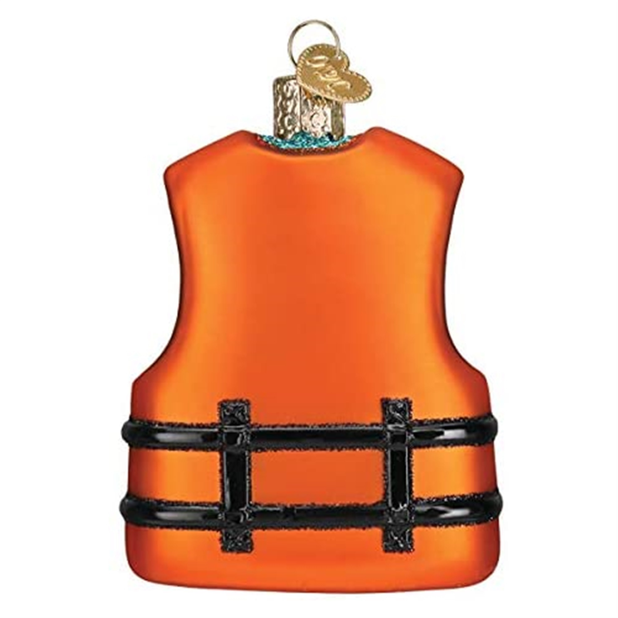 Old World Christmas Blown Glass Ornament for Christmas Tree, Life Jacket