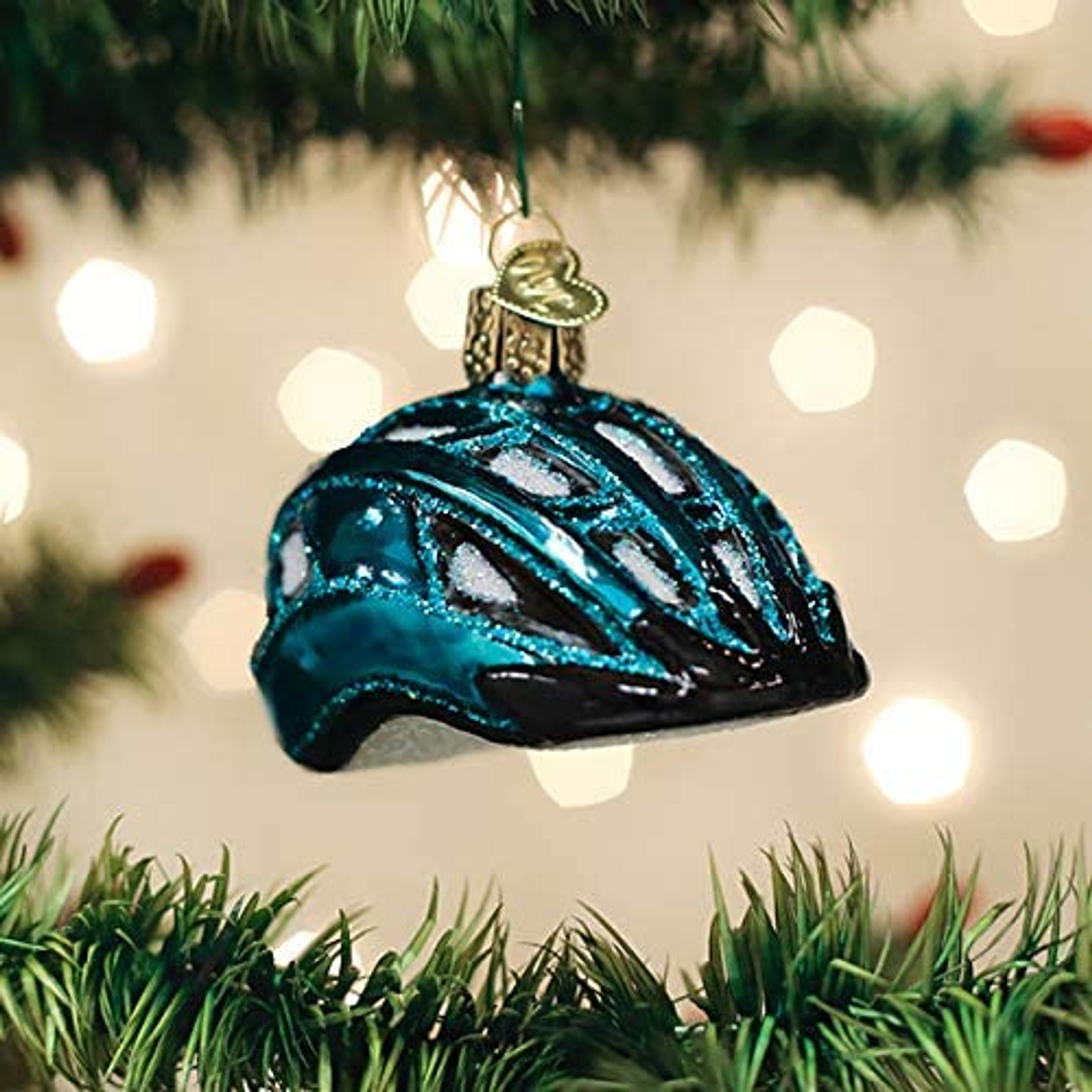 Old World Christmas Glass Blown Ornament for Christmas Tree, Bike Helmet (With OWC Gift Box)