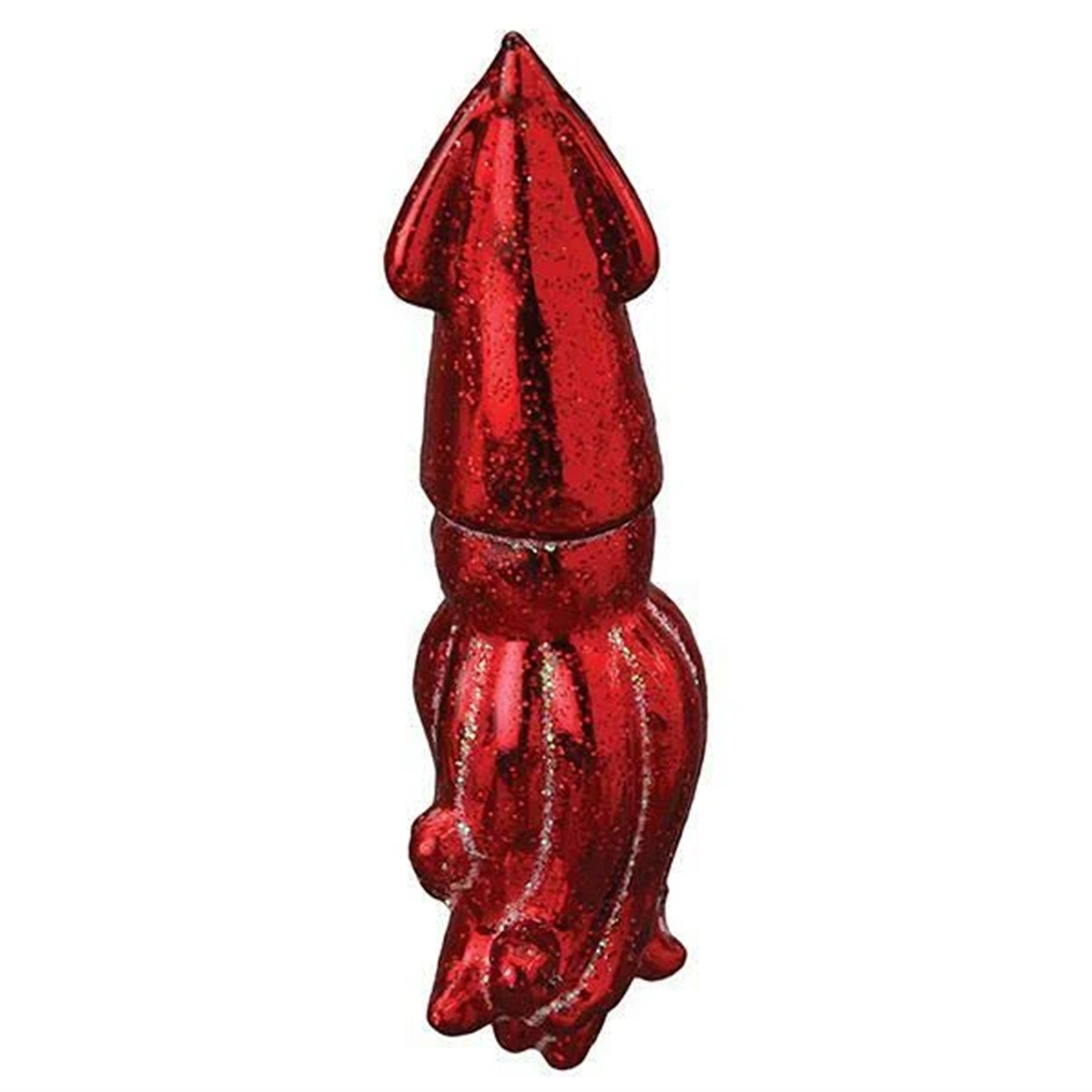 Old World Christmas Glass Blown Ornament, Red Squid (With OWC Gift Box)