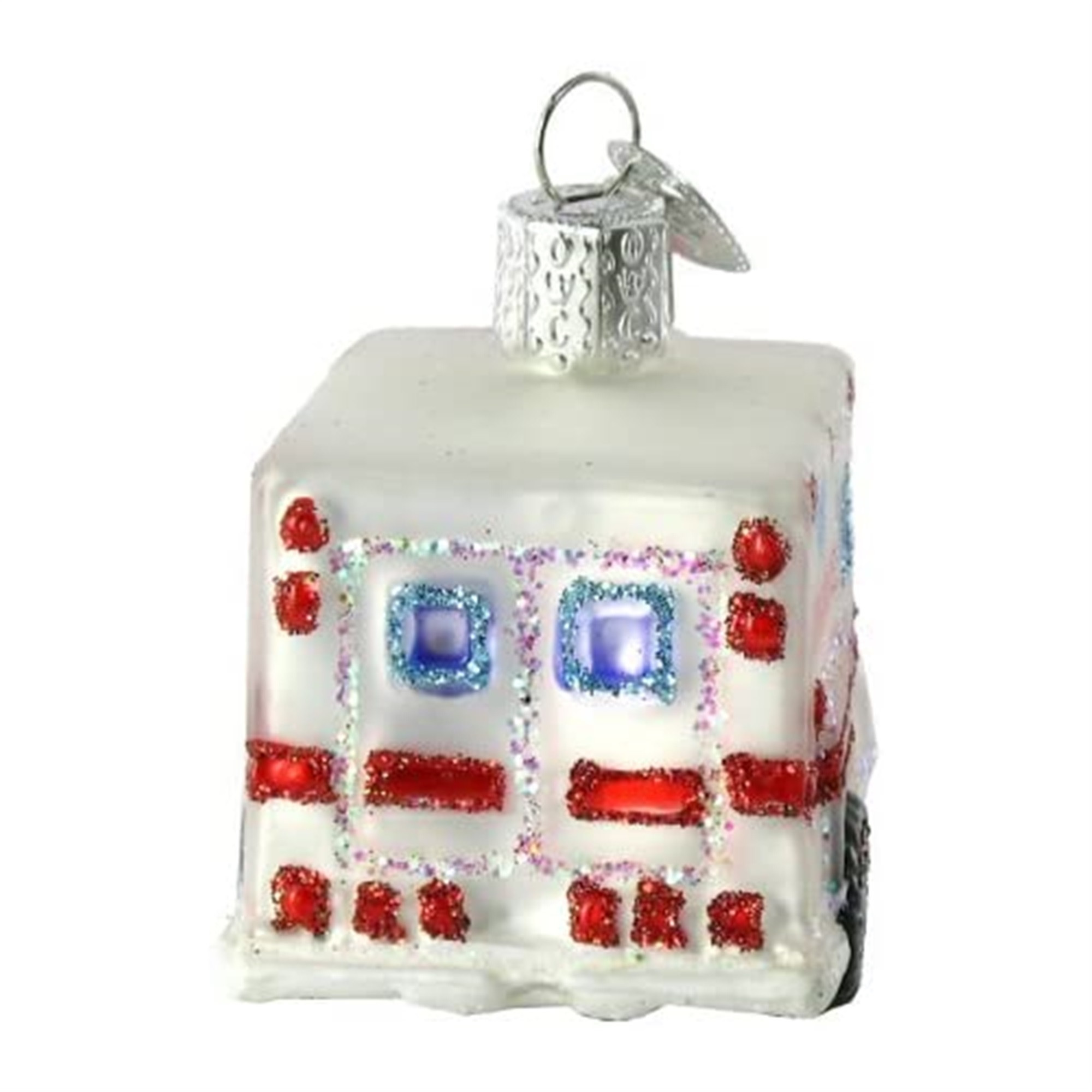 Old World Christmas Blown Glass Ornament for Christmas Tree, Ambulance
