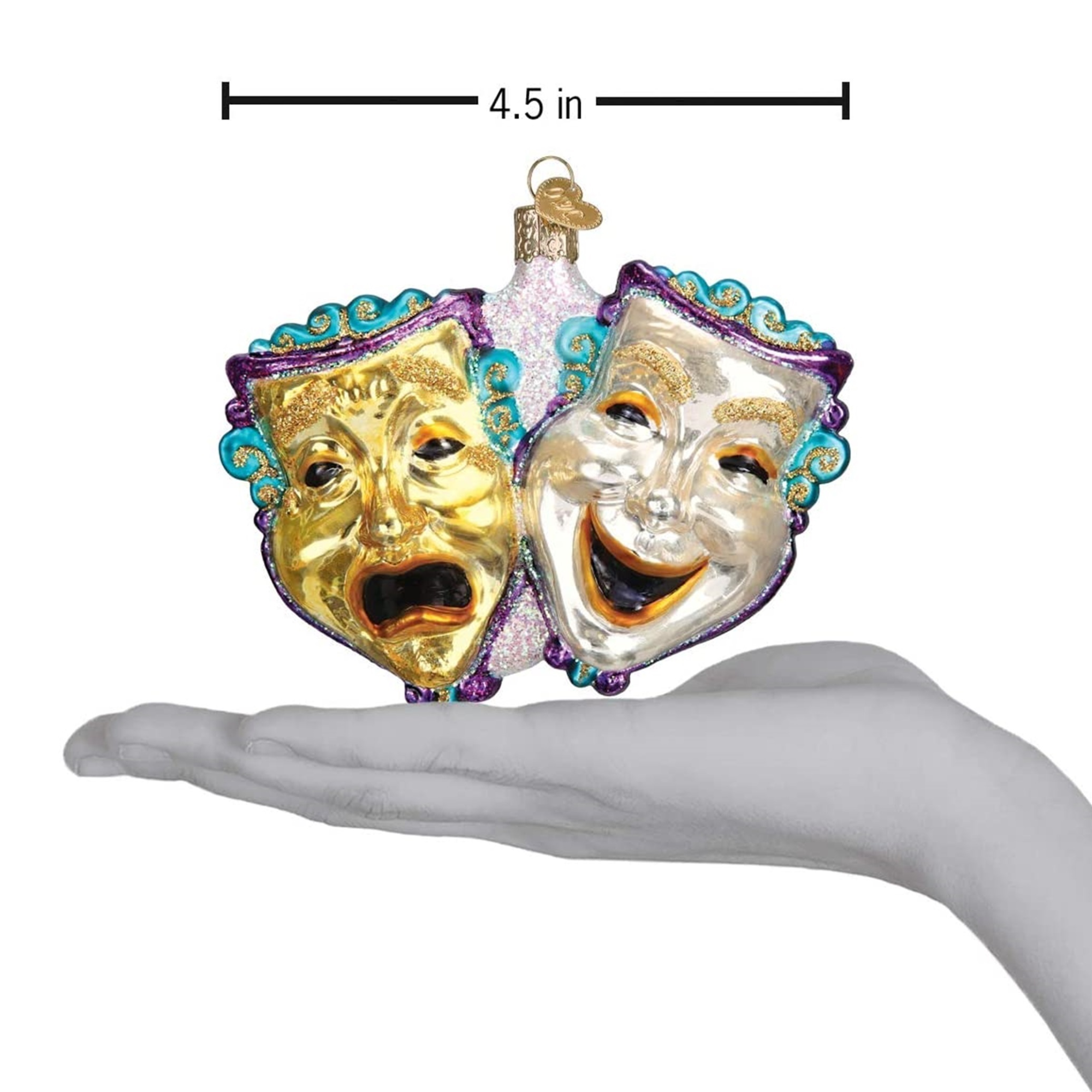 Old World Christmas Blown Glass Ornament for Christmas Tree, Comedy and Tragedy