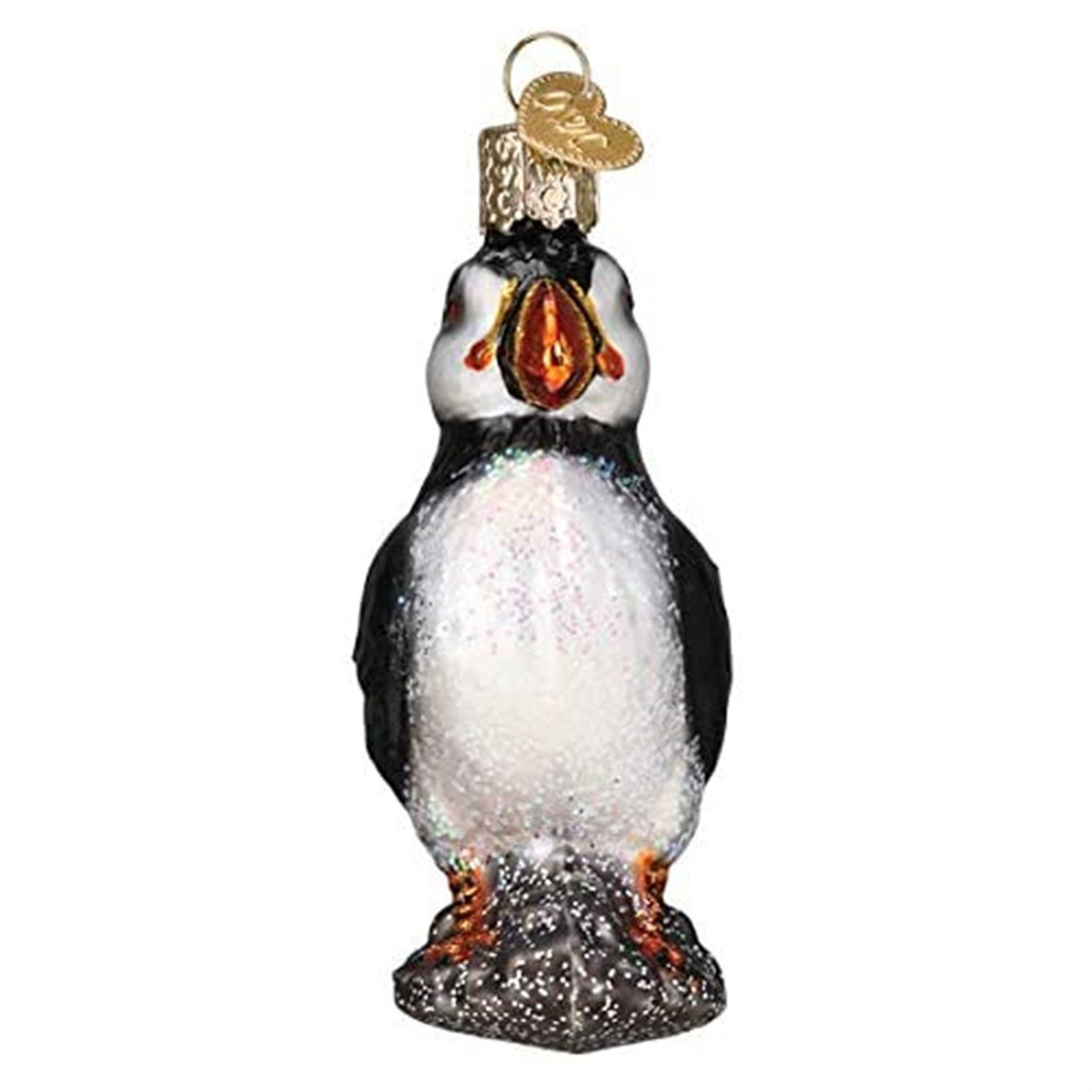 Old World Christmas Glass Blown Ornament, Puffin, 3.5" (With OWC Gift Box)