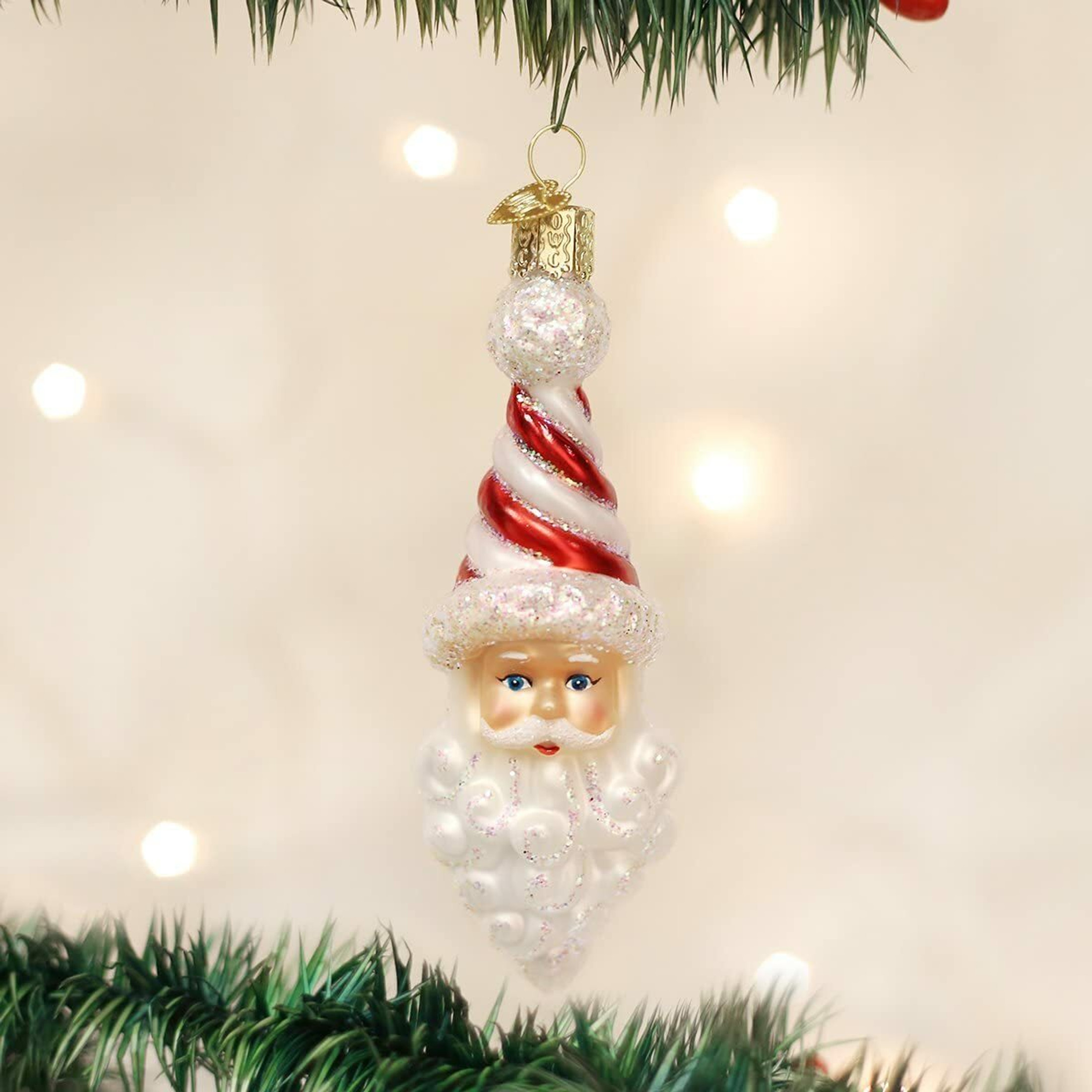 Old World Christmas Glass Blown Ornament for Christmas Tree, Peppermint Twist (With OWC Gift Box)