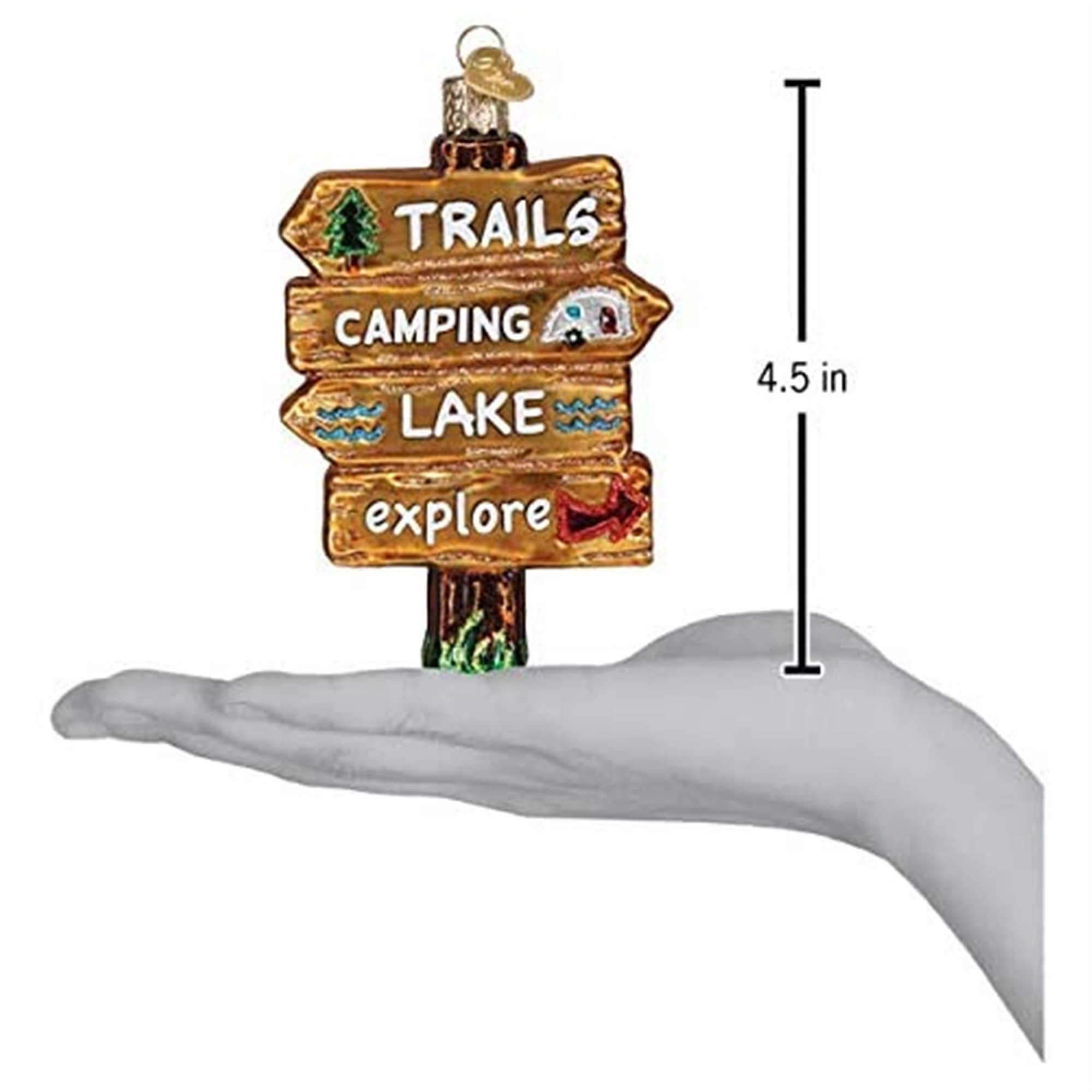 Old World Christmas Blown Glass Ornament for Christmas Tree, Gone Camping