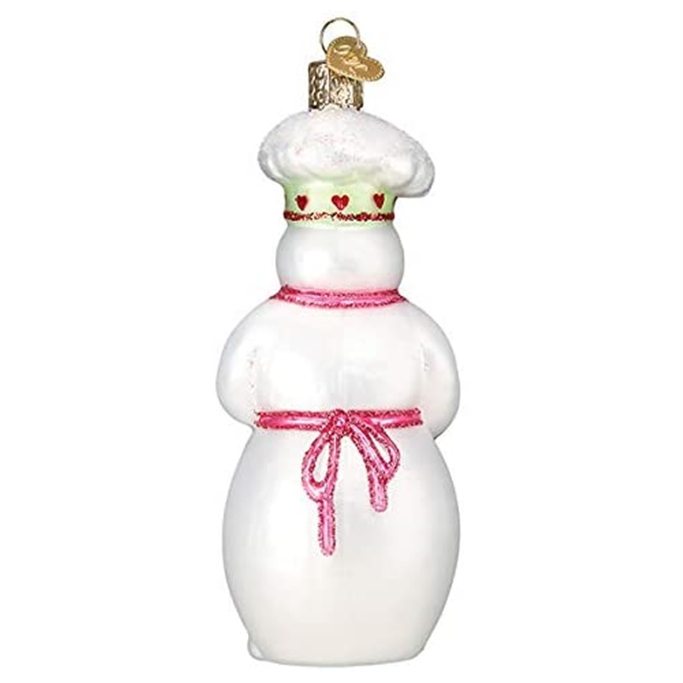 Old World Christmas Glass Blown Ornament, Snow Woman Chef, 5.25" (With OWC Gift Box)