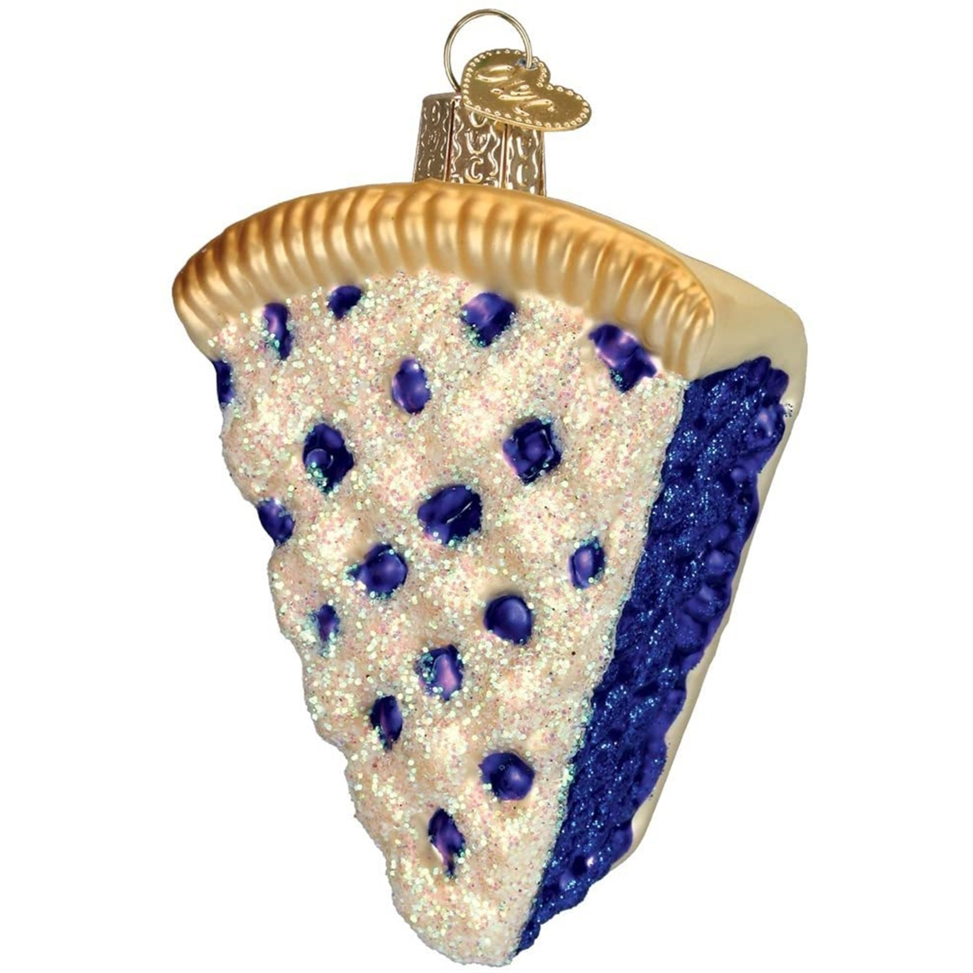 Old World Christmas Blown Glass Ornament for Christmas Tree, Blueberry Pie