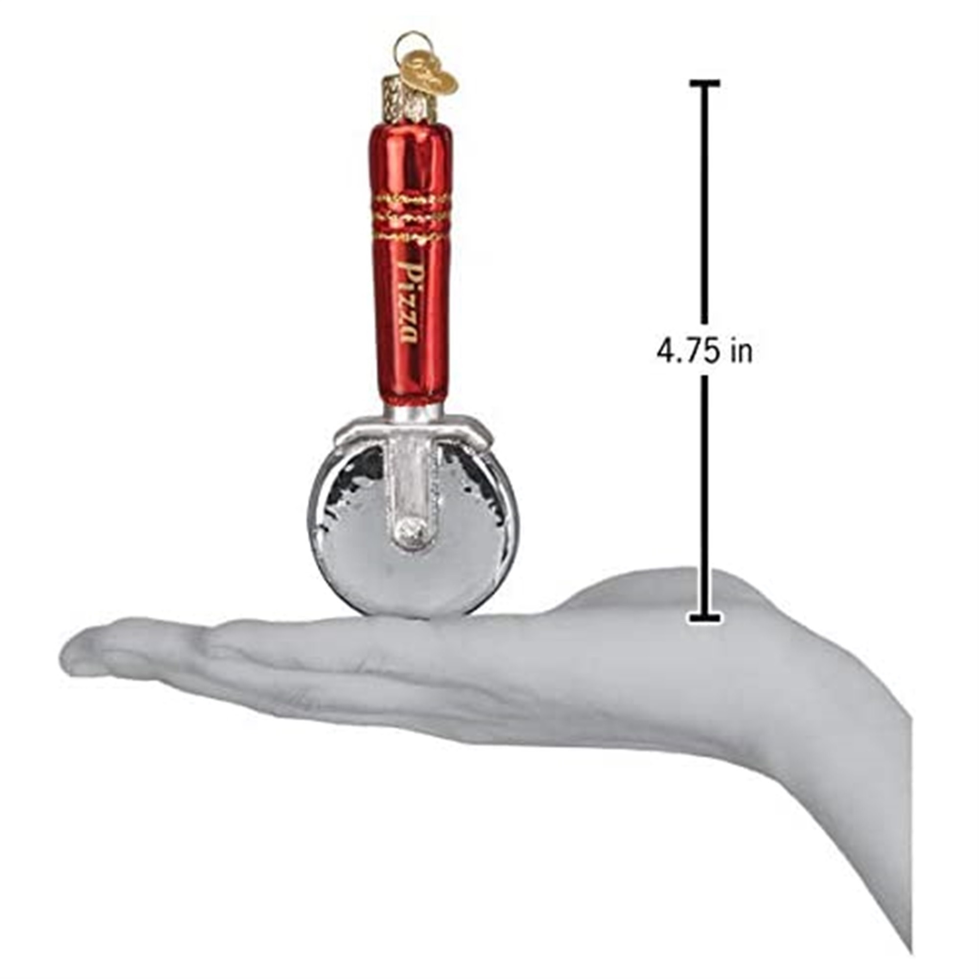 Old World Christmas Blown Glass Ornament for Christmas Tree, Pizza Cutter