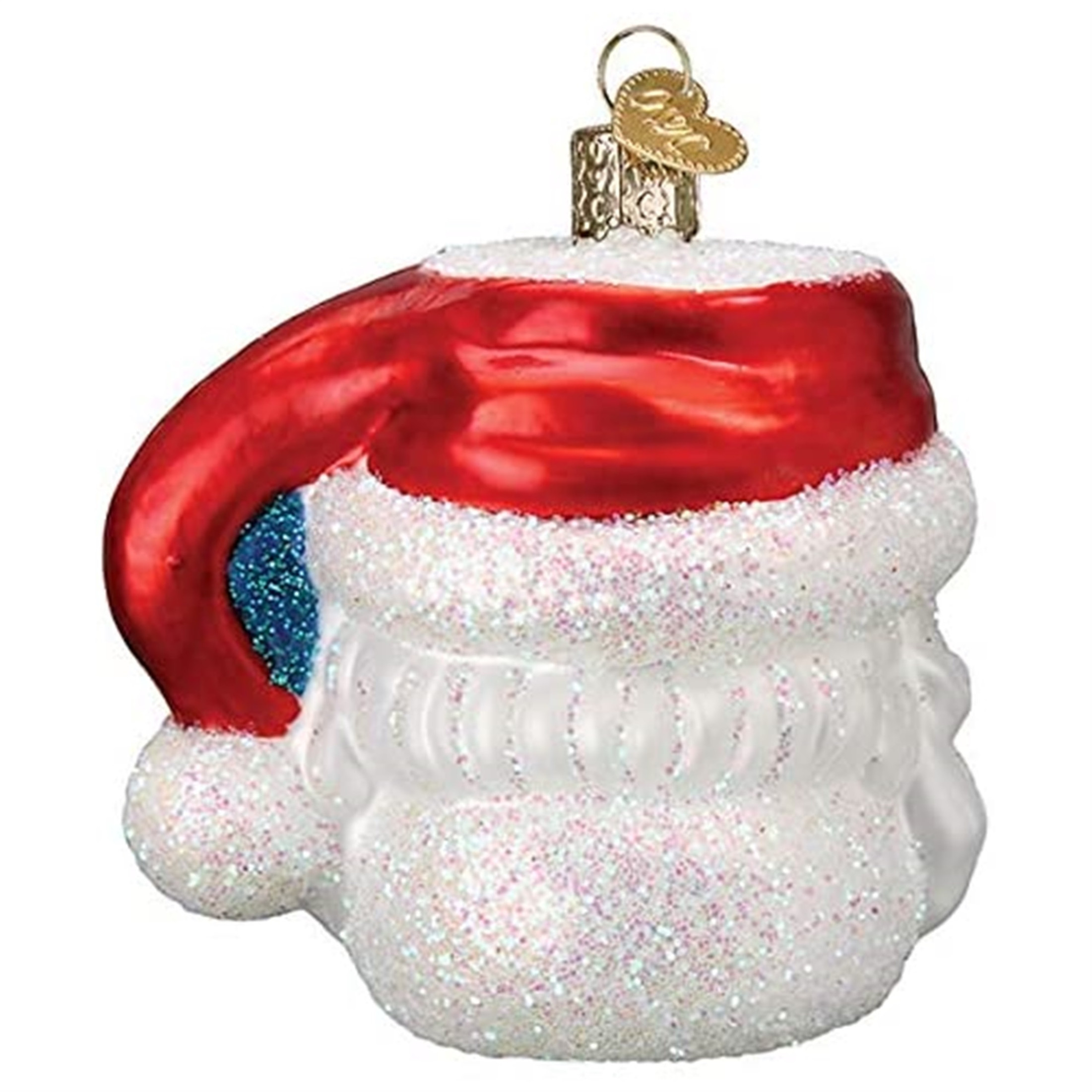 Old World Christmas Glass Blown Ornament, Santa Mug (With OWC Gift Box)