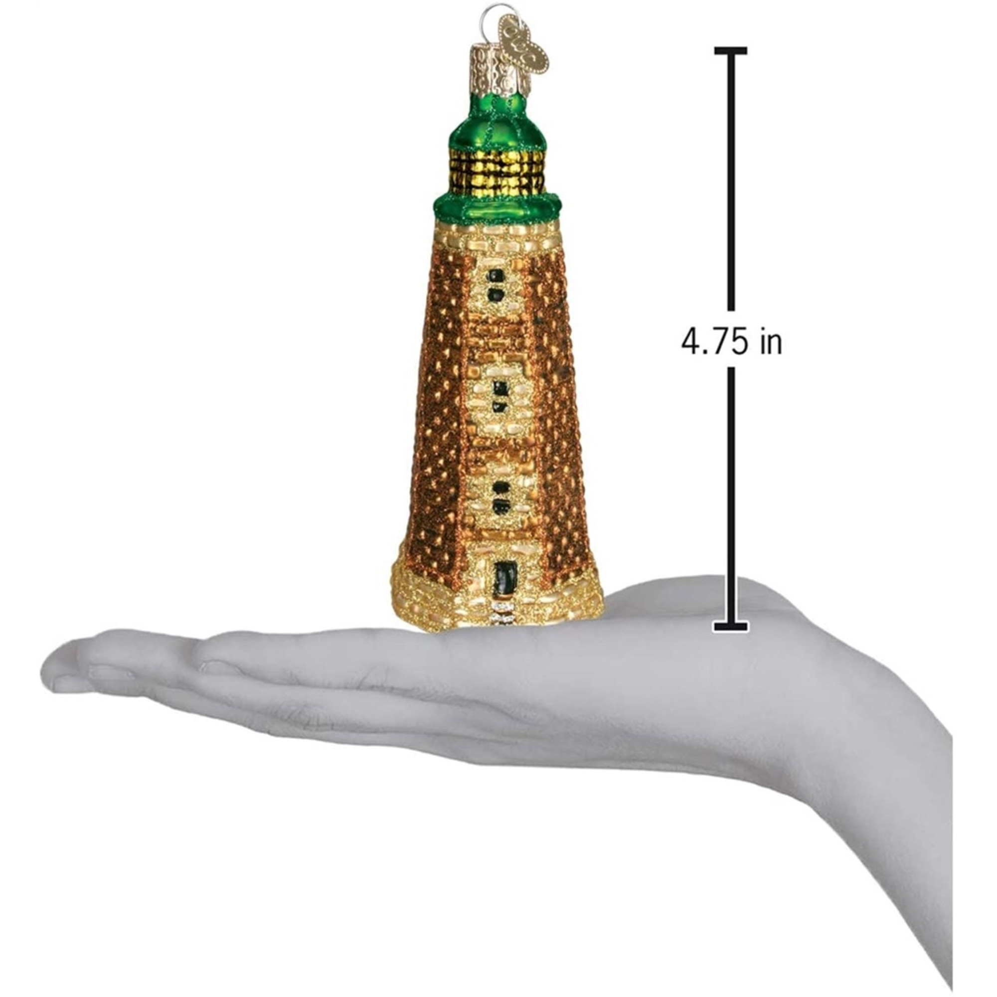 Old World Christmas Glass Blown Ornament for Christmas Tree, Old Cape Henry Lighthouse