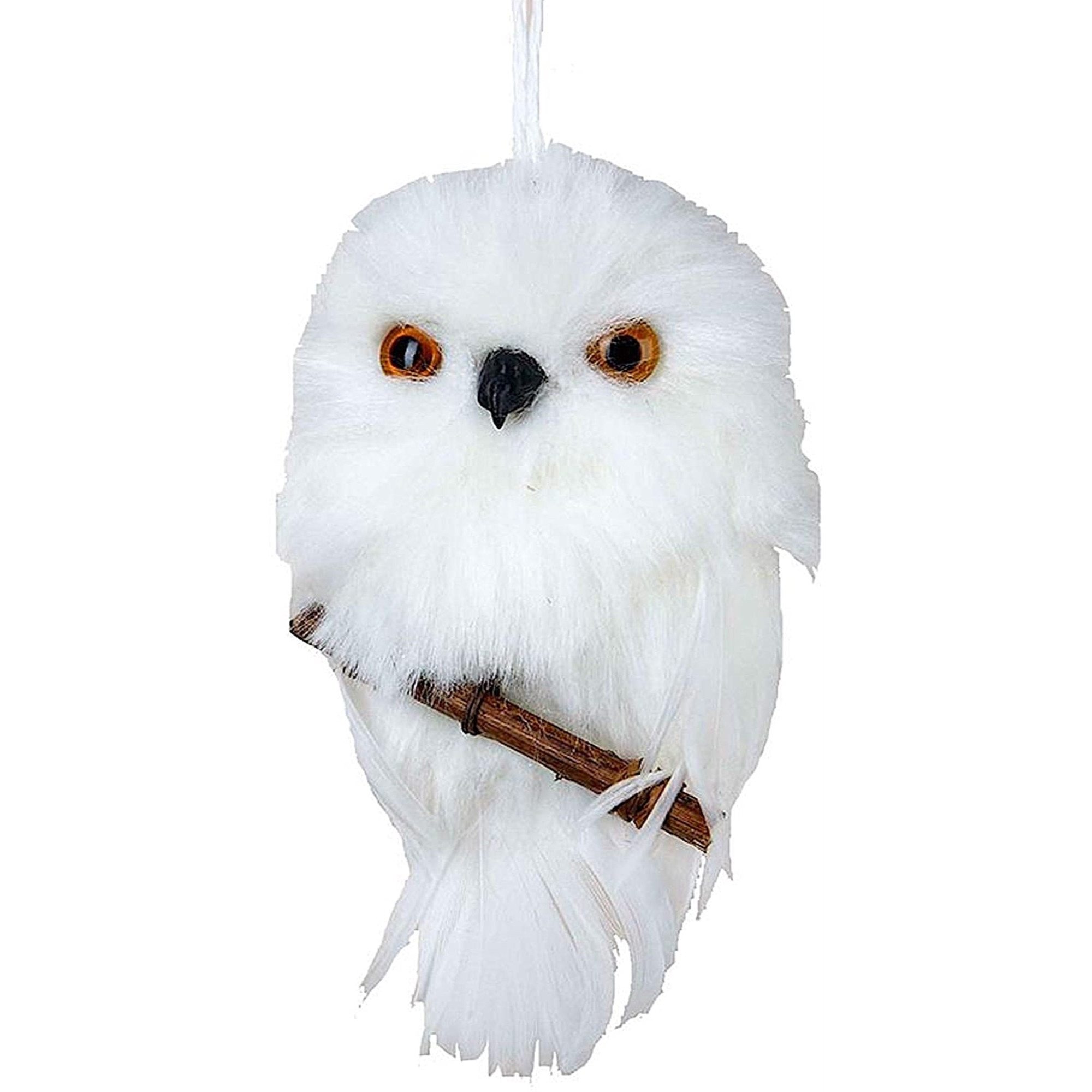 Kurt Adler Plush Ornament for Christmas Tree, White Owl