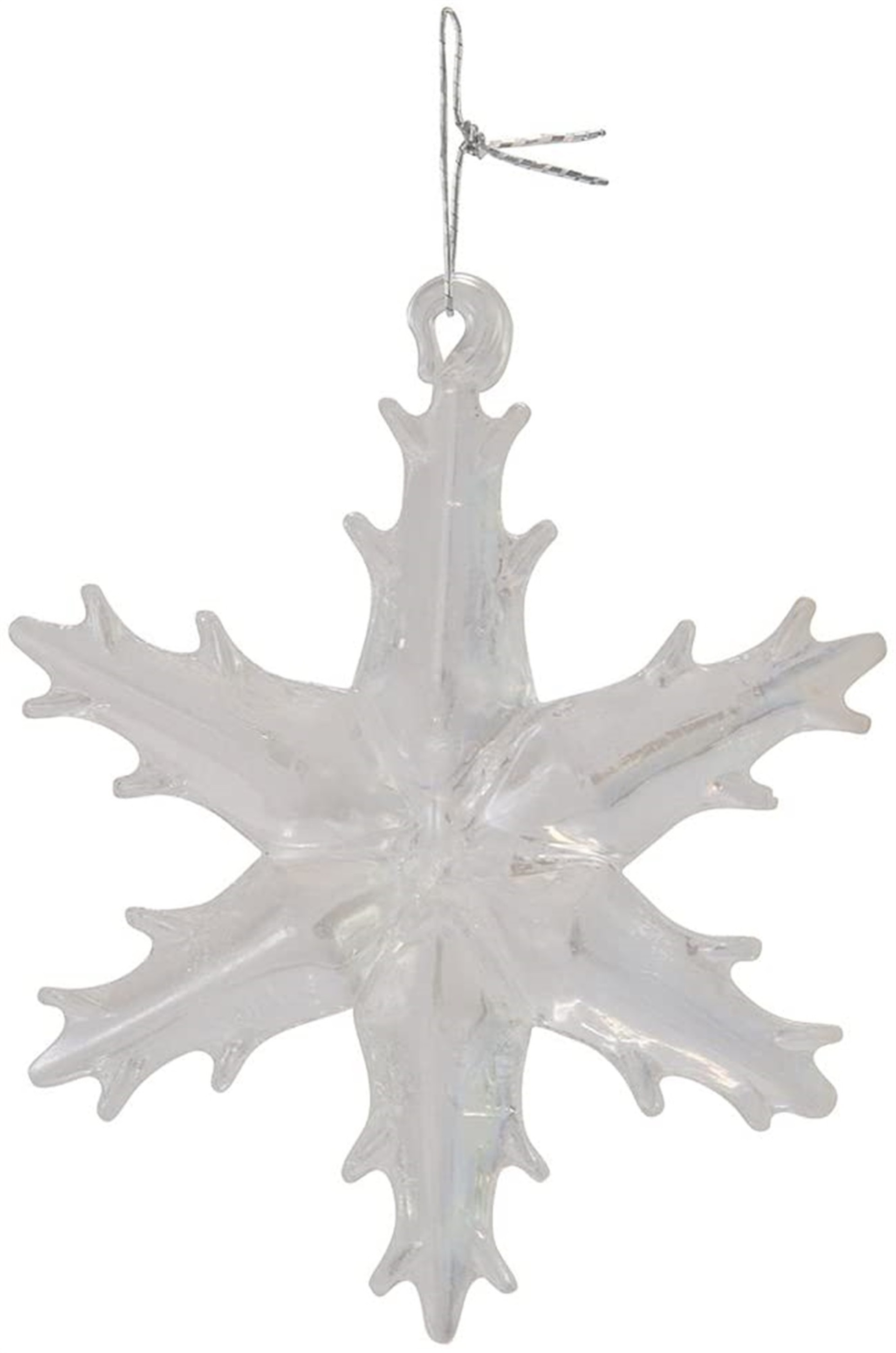Kurt Adler Iridescent Snowflake Glass Ornaments, 2" (12-Piece Box Set)