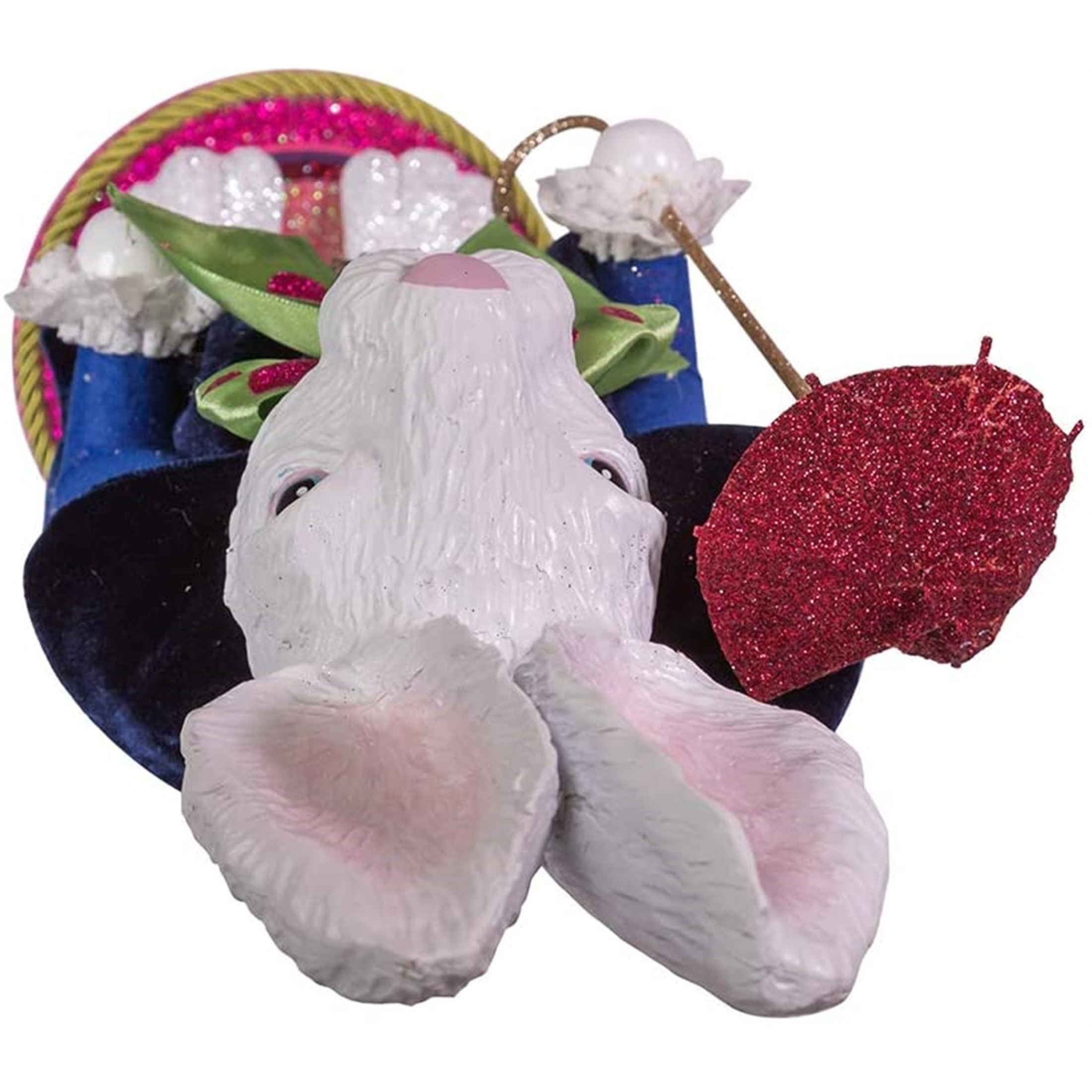 Kurt Adler Hollywood Nutcracker Collection, White Rabbit Nutcracker, 18"