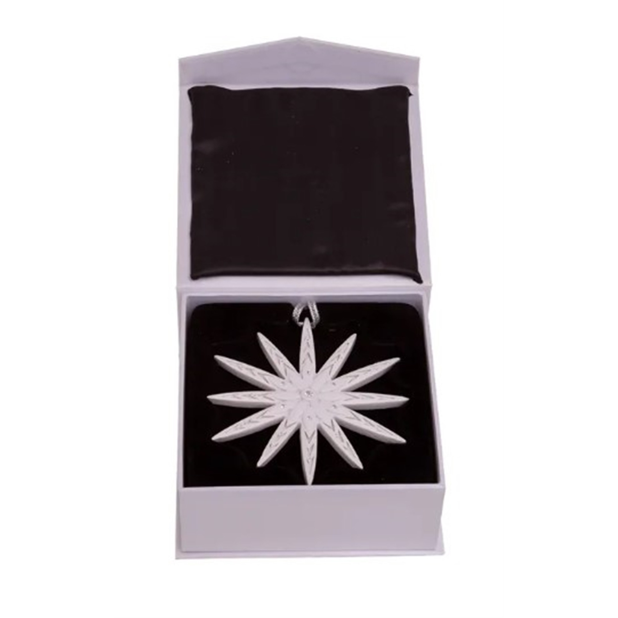 Kurt Adler Modern Snowflake Ornament w/ Swarovski Elements, 4"