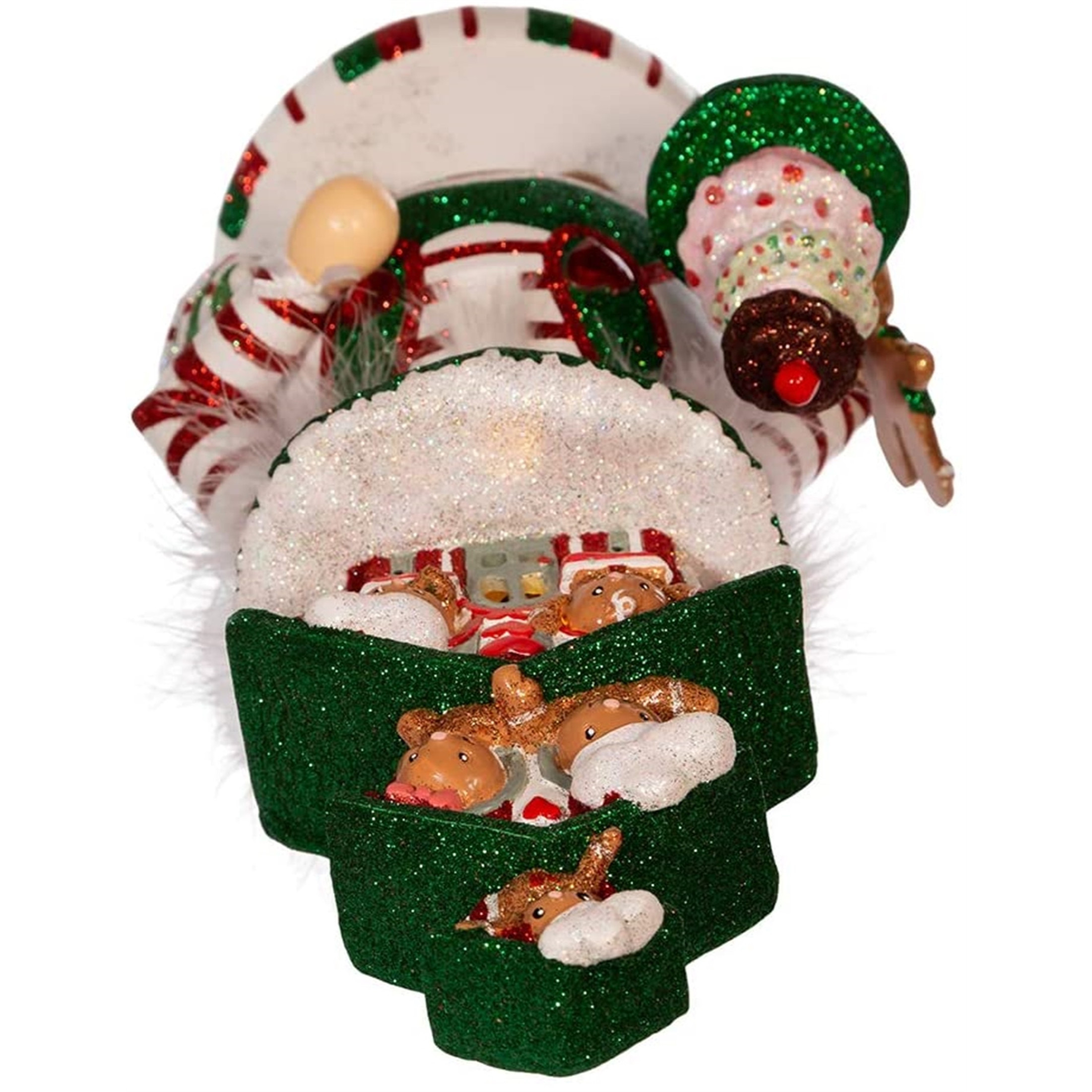 Kurt Adler Hollywood Nutcracker, LED Gingerbread House Hat, 15in Kurt Adler Hollywood Nutcracker, LED Gingerbread House Hat, 15in